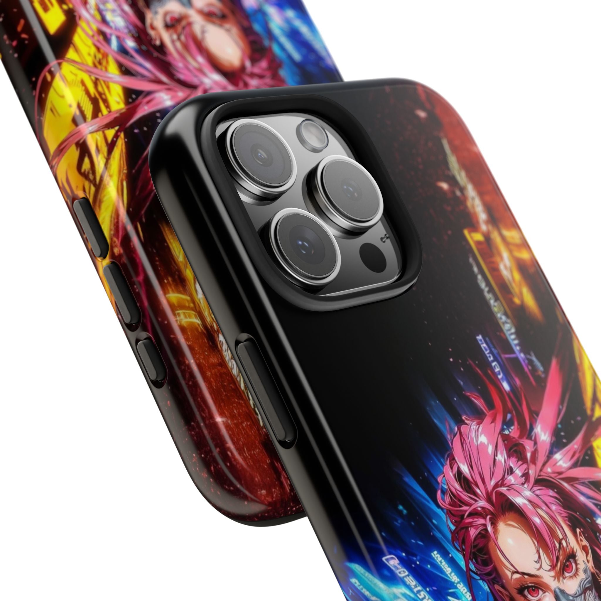 Vibrant Art Phone Case, Tough Phone Cases, Anime Phone Cover, Stylish Phone Protector, Unique Gift for Gamers, Colorful Accessory