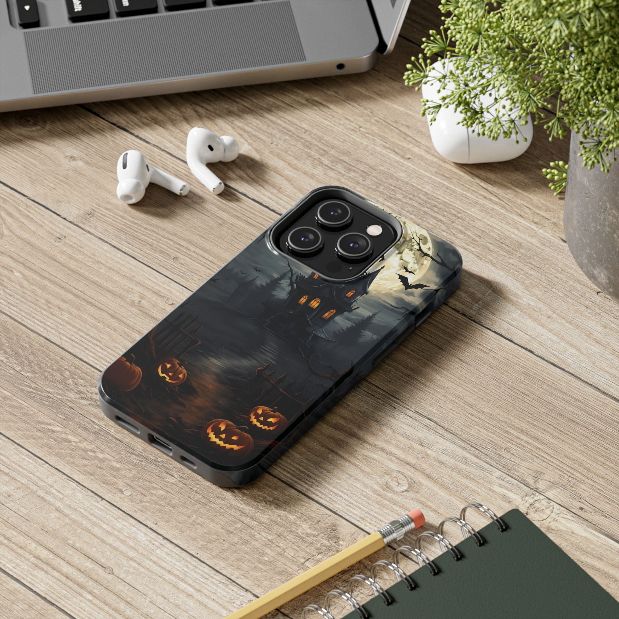 Halloween Haunted House Phone Cases, Tough Cases for Spooky Vibes, Gifts for Halloween Lovers, Ghostly Decor, Fall Accessories