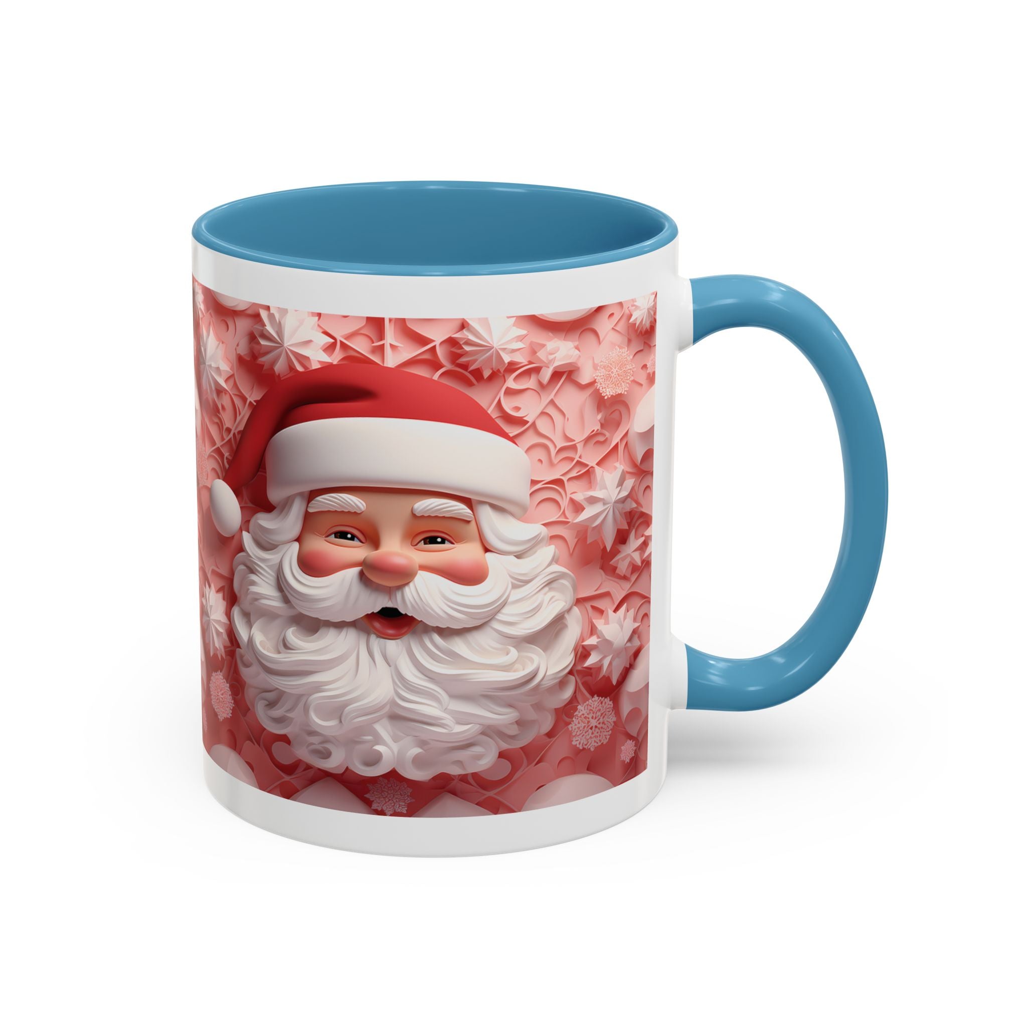 Festive Santa Coffee Mug, Christmas Mug, Holiday Gift, Winter Decoration, Cute Santa Artwork, Hot Cocoa Cup