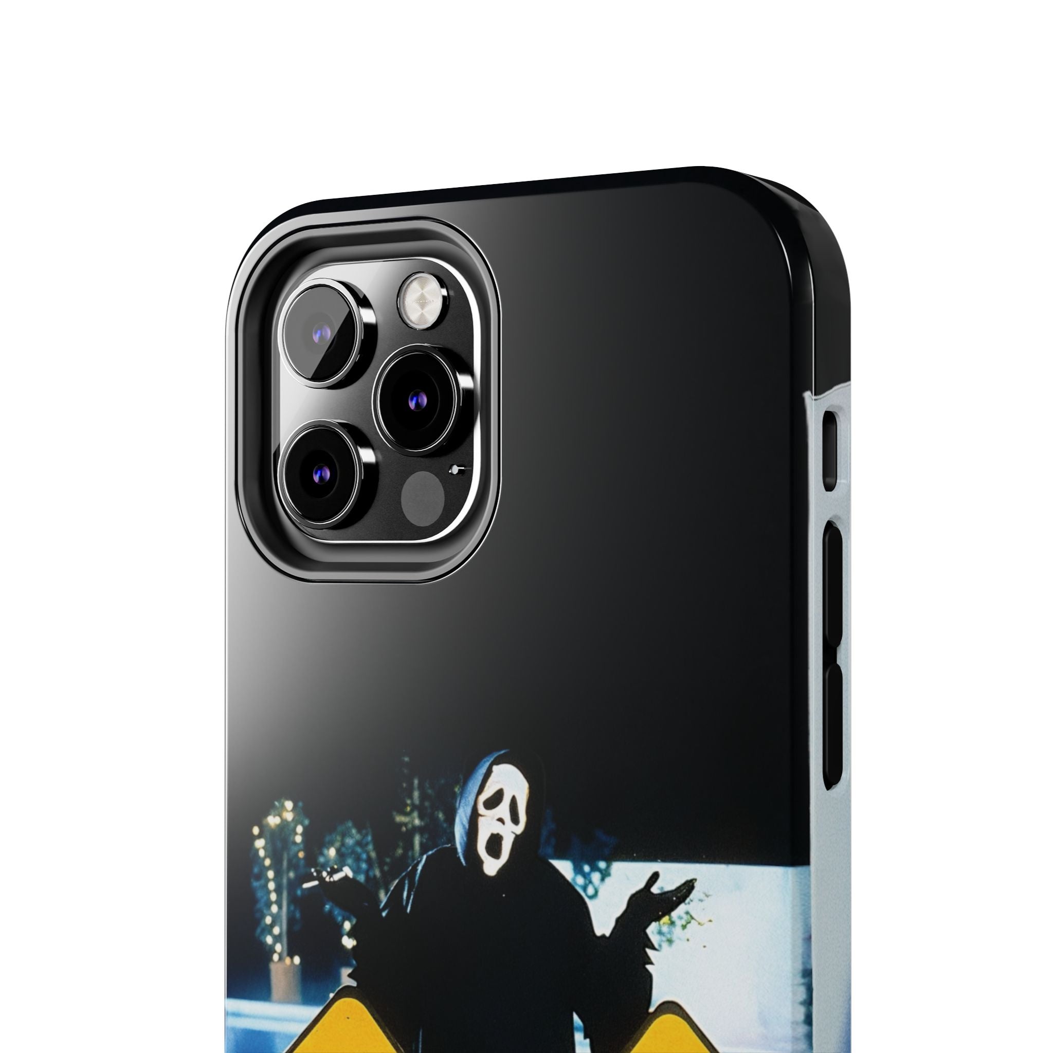 Spooky Phone Cases with Safety and Death Design, Halloween Gift, Horror Movie Merch, Unique Phone Accessories, Fun and Functional