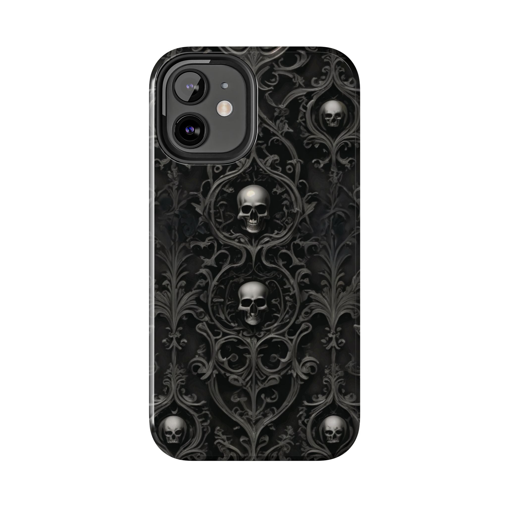 Gothic Skull Phone Cases - Tough Protection, Unique Gift for Halloween, Dark Aesthetic Accessory for Men and Women, Trendy Phone Cover