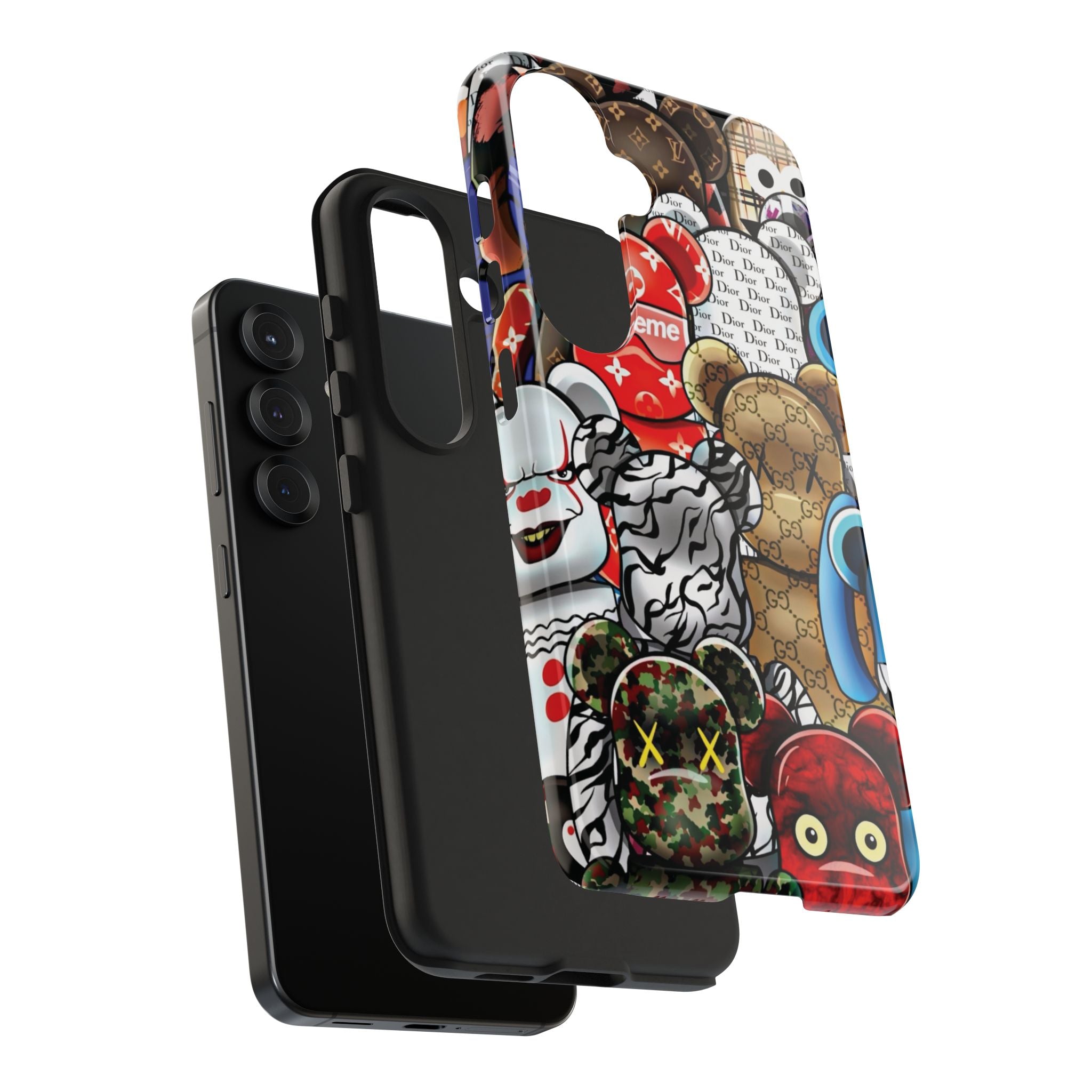 Trendy Bear Phone Case: Stylish Tough Protector for Streetwear Lovers, Gift for Teens, Unique Accessories for Holiday Celebrations