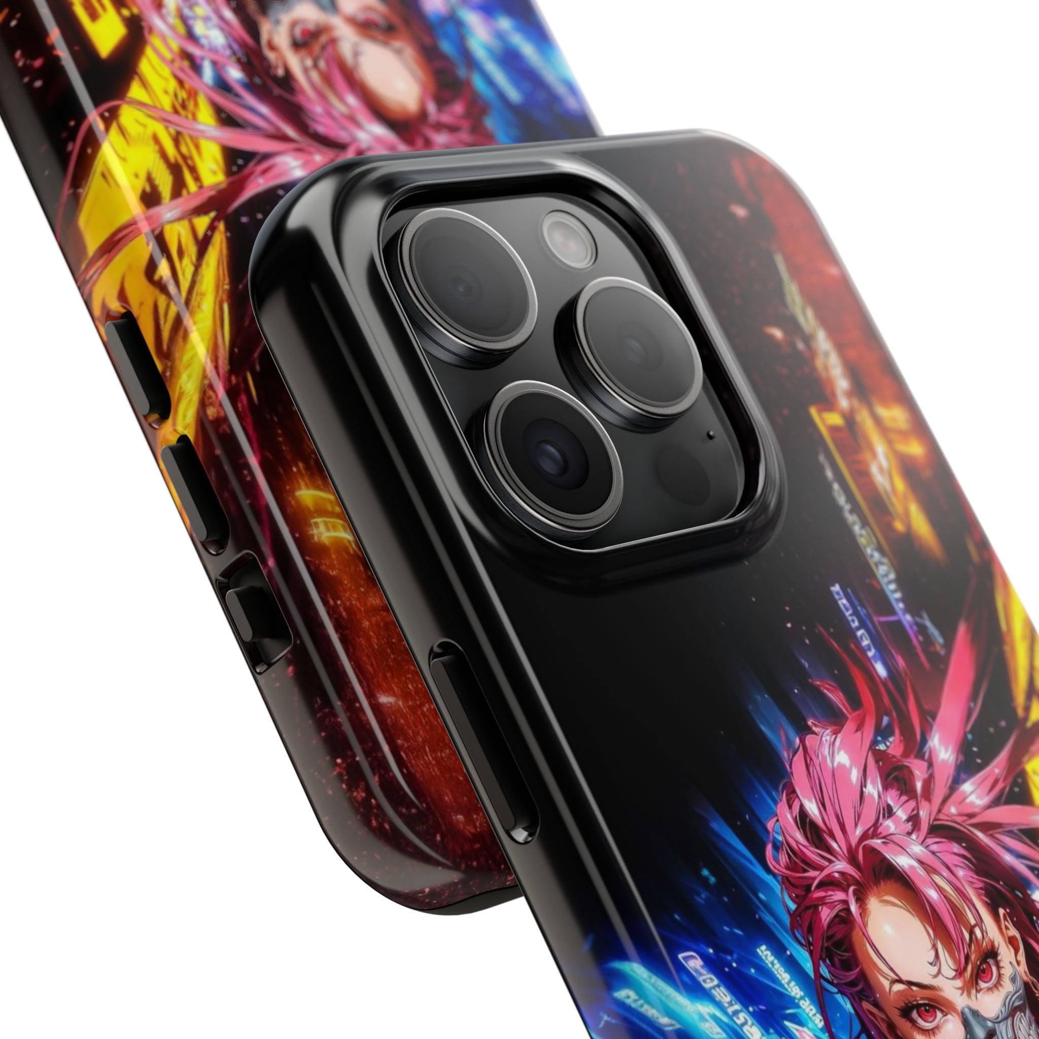 Vibrant Art Phone Case, Tough Phone Cases, Anime Phone Cover, Stylish Phone Protector, Unique Gift for Gamers, Colorful Accessory