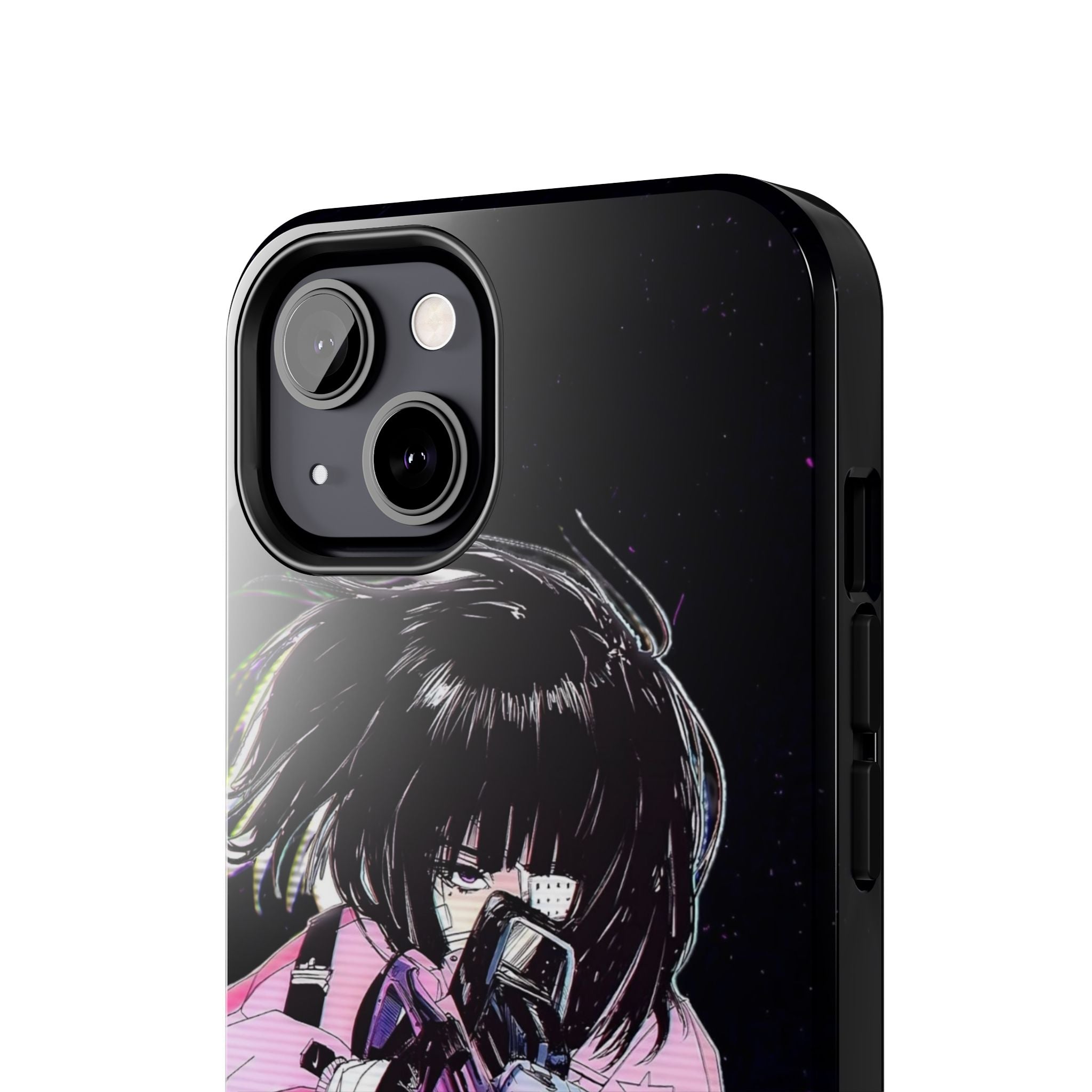 Anime-Style Tough Phone Cases with Edgy Designs, Perfect for Gamers, Cyberpunk Lovers, Gifts for Birthdays, Holidays, and Cosplay