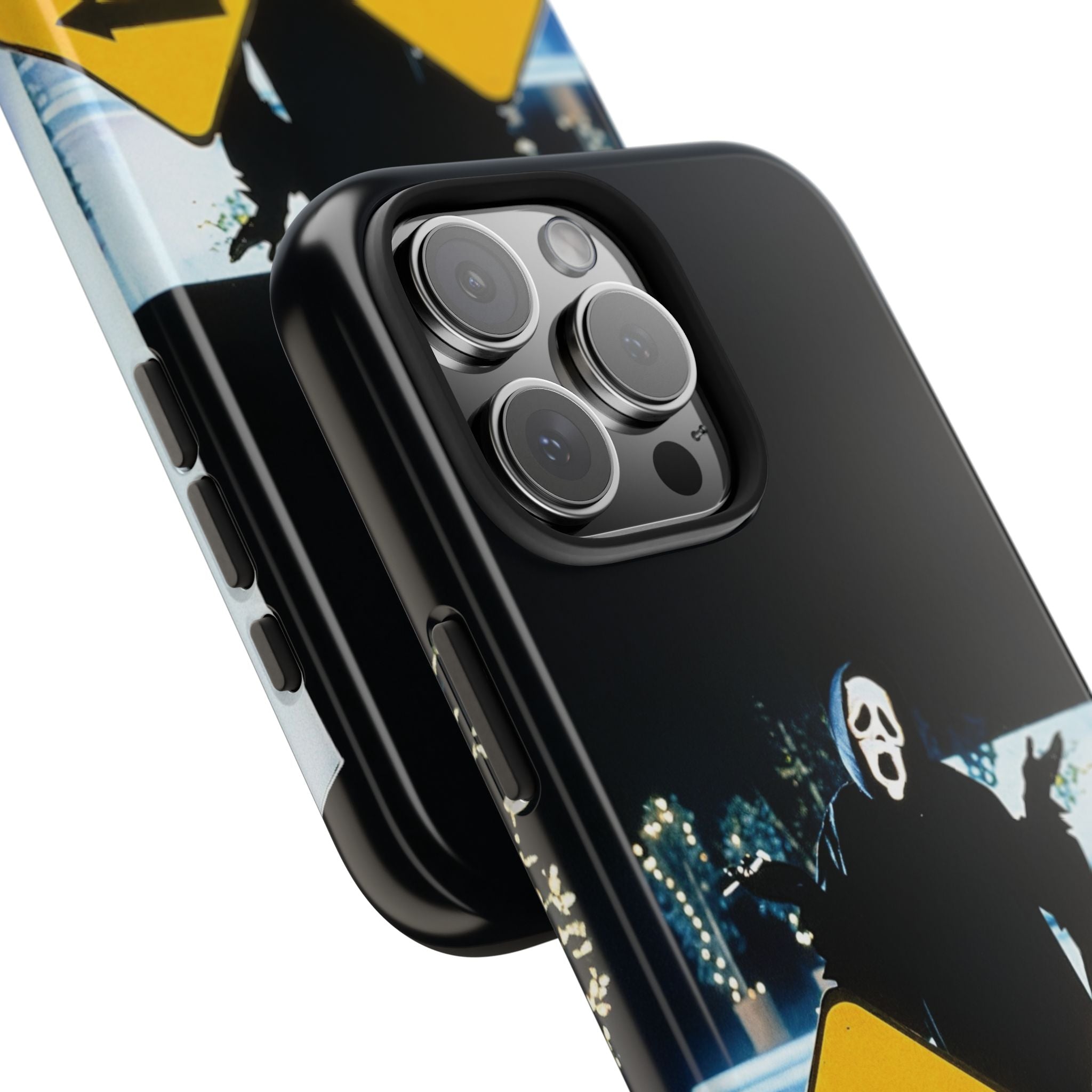 Spooky Phone Cases with Safety and Death Design, Halloween Gift, Horror Movie Merch, Unique Phone Accessories, Fun and Functional