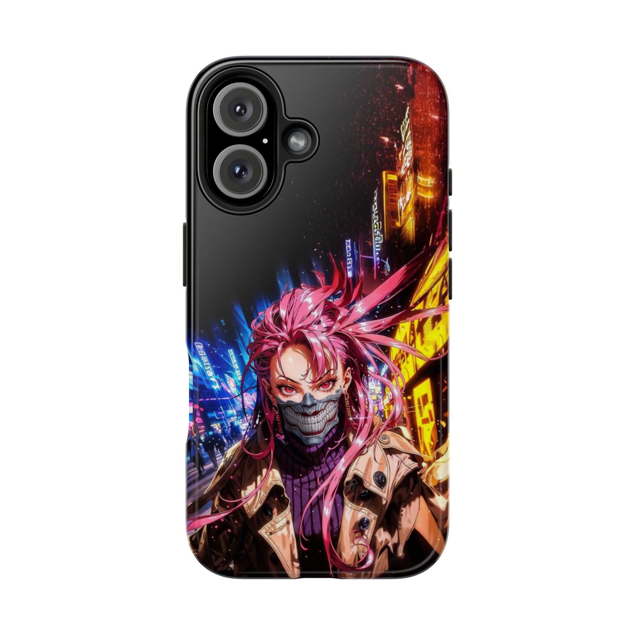 Vibrant Art Phone Case, Tough Phone Cases, Anime Phone Cover, Stylish Phone Protector, Unique Gift for Gamers, Colorful Accessory