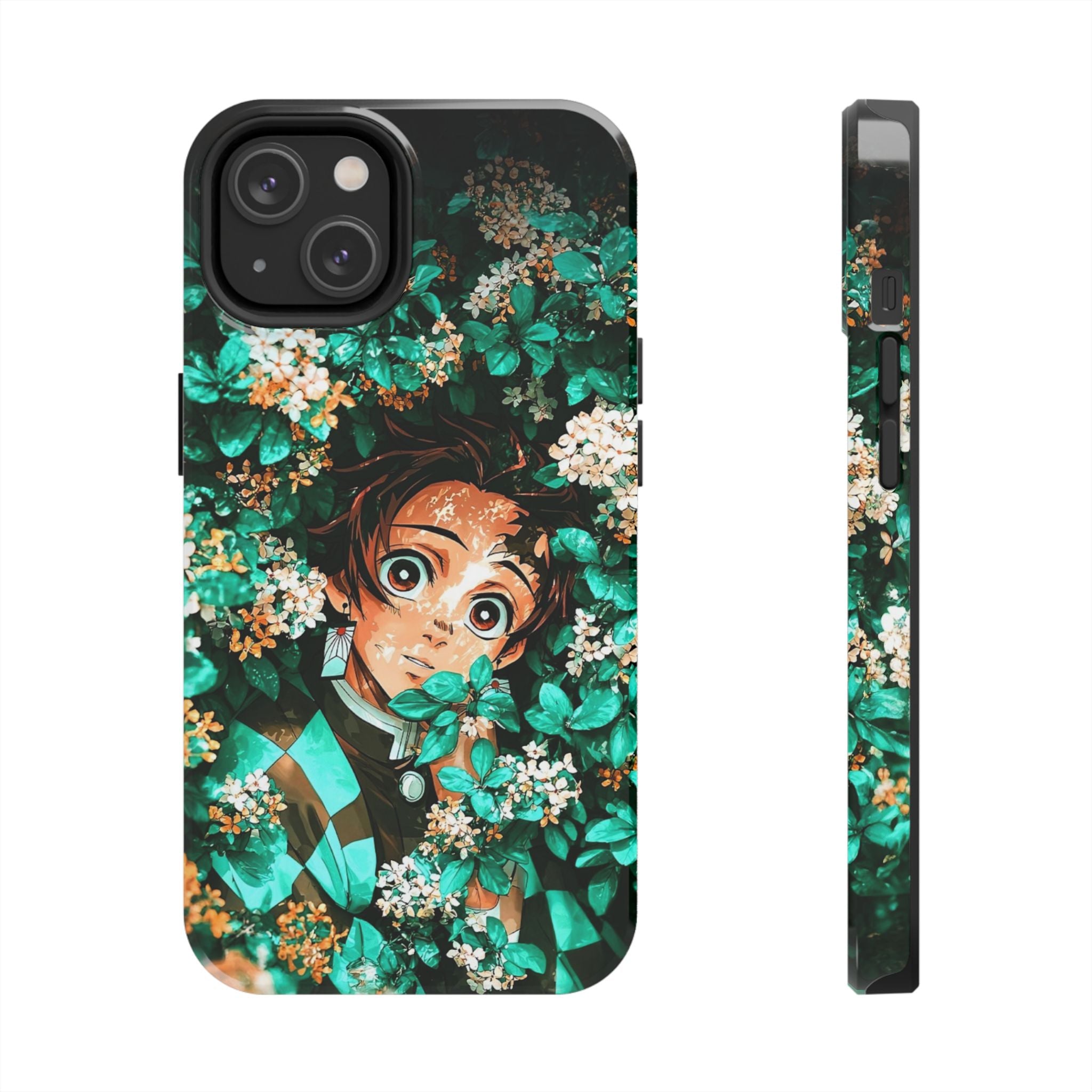 Floral Fantasy Tough Phone Cases | Trendy Phone Cover | Unique Gift for Nature Lovers | Durable Protection | Anime-Inspired Design
