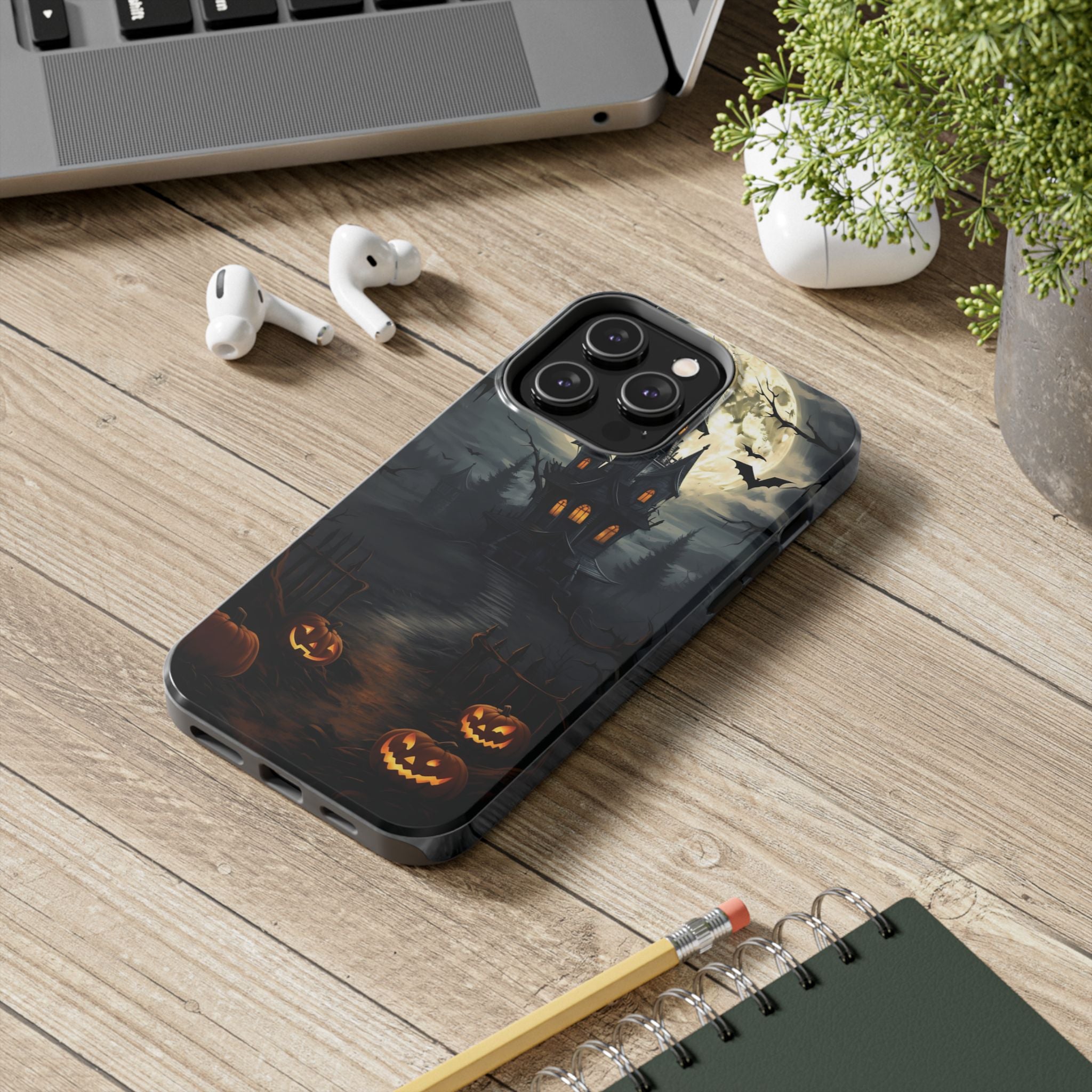 Halloween Haunted House Phone Cases, Tough Cases for Spooky Vibes, Gifts for Halloween Lovers, Ghostly Decor, Fall Accessories