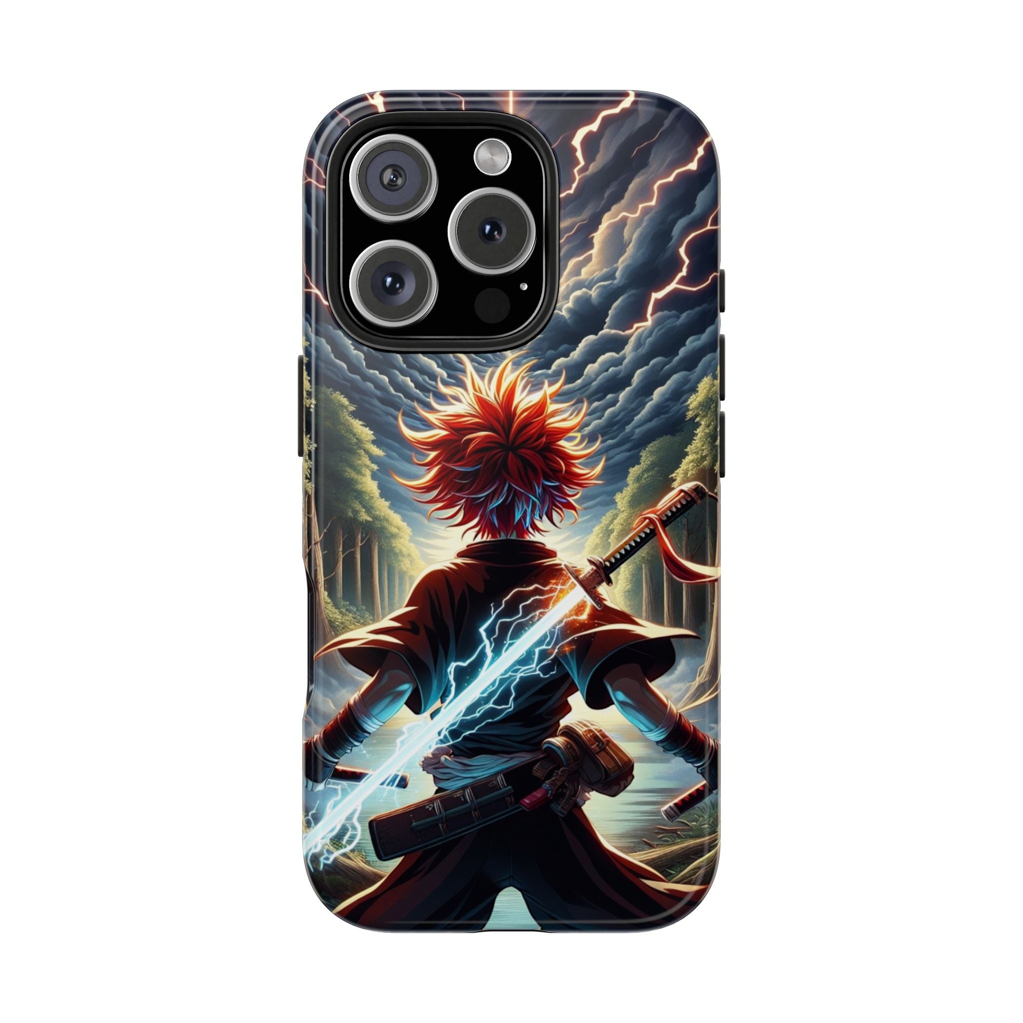 Epic Adventure Tough Phone Cases, Anime, Lightning Design, Durable Cover, Gift for Gamers, Festival Essential