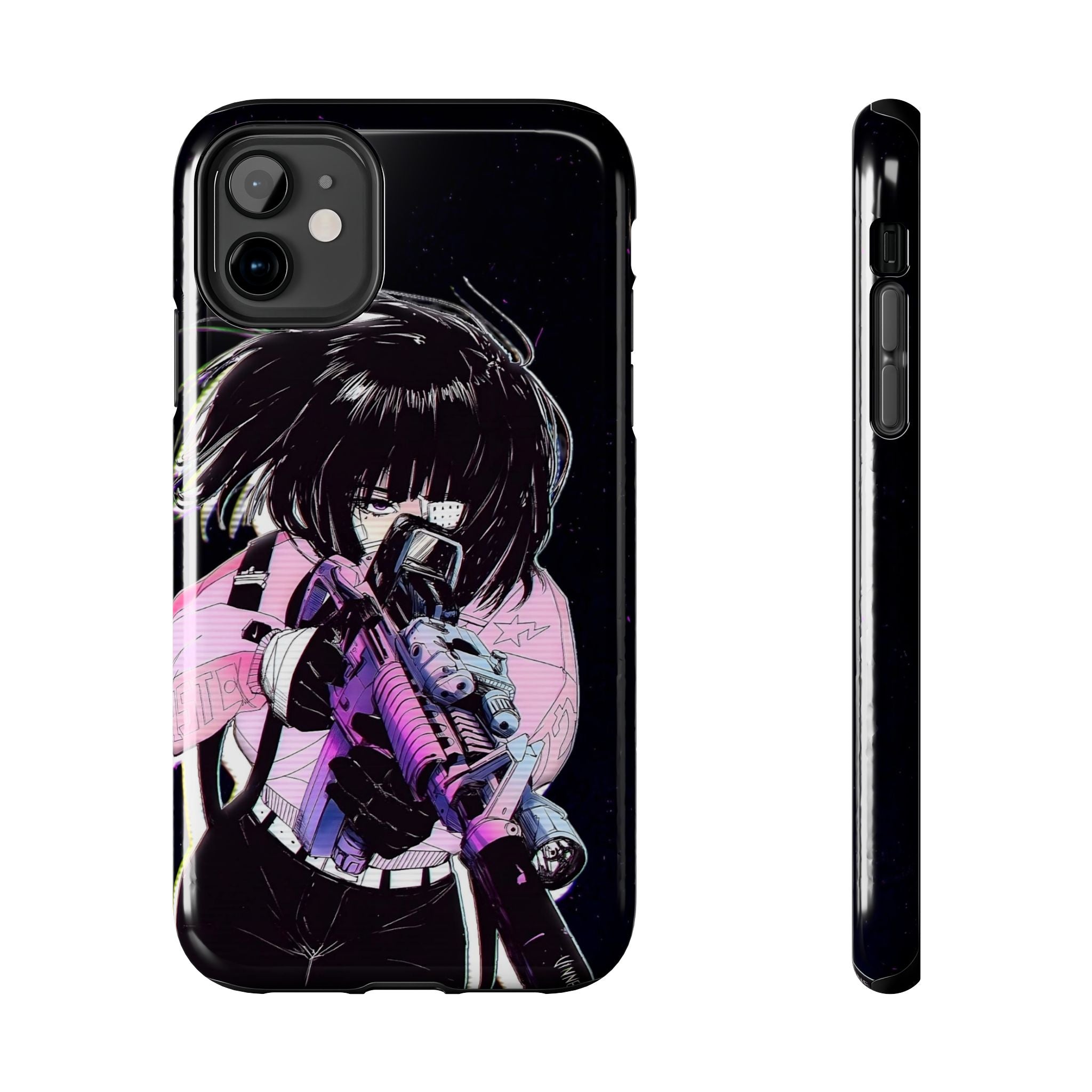 Anime-Style Tough Phone Cases with Edgy Designs, Perfect for Gamers, Cyberpunk Lovers, Gifts for Birthdays, Holidays, and Cosplay