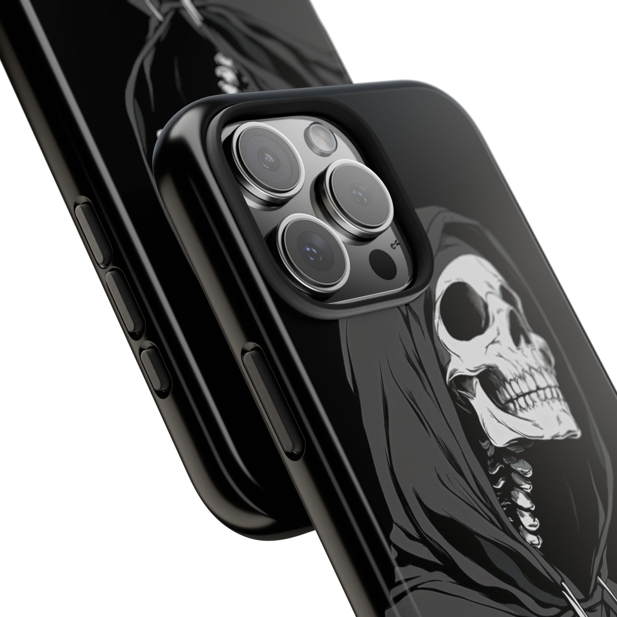 Edgy Skull Phone Cases, Protective Phone Cover, Goth Aesthetic, Halloween Decor, Unique Gift