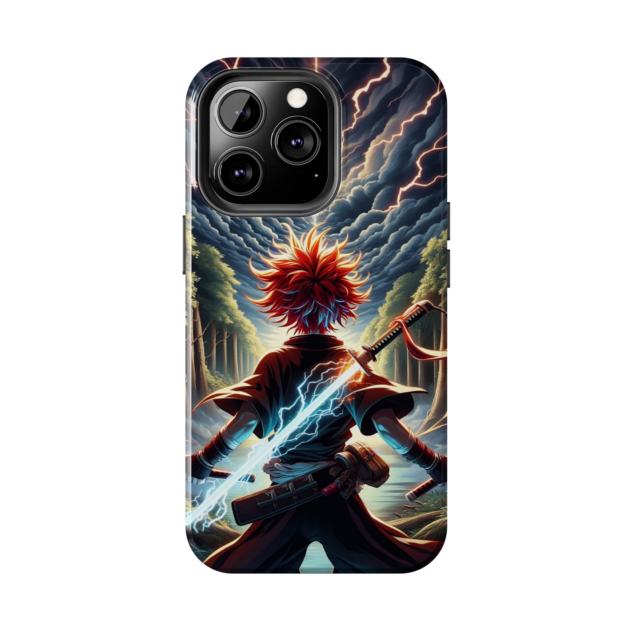 Epic Adventure Tough Phone Cases, Anime, Lightning Design, Durable Cover, Gift for Gamers, Festival Essential