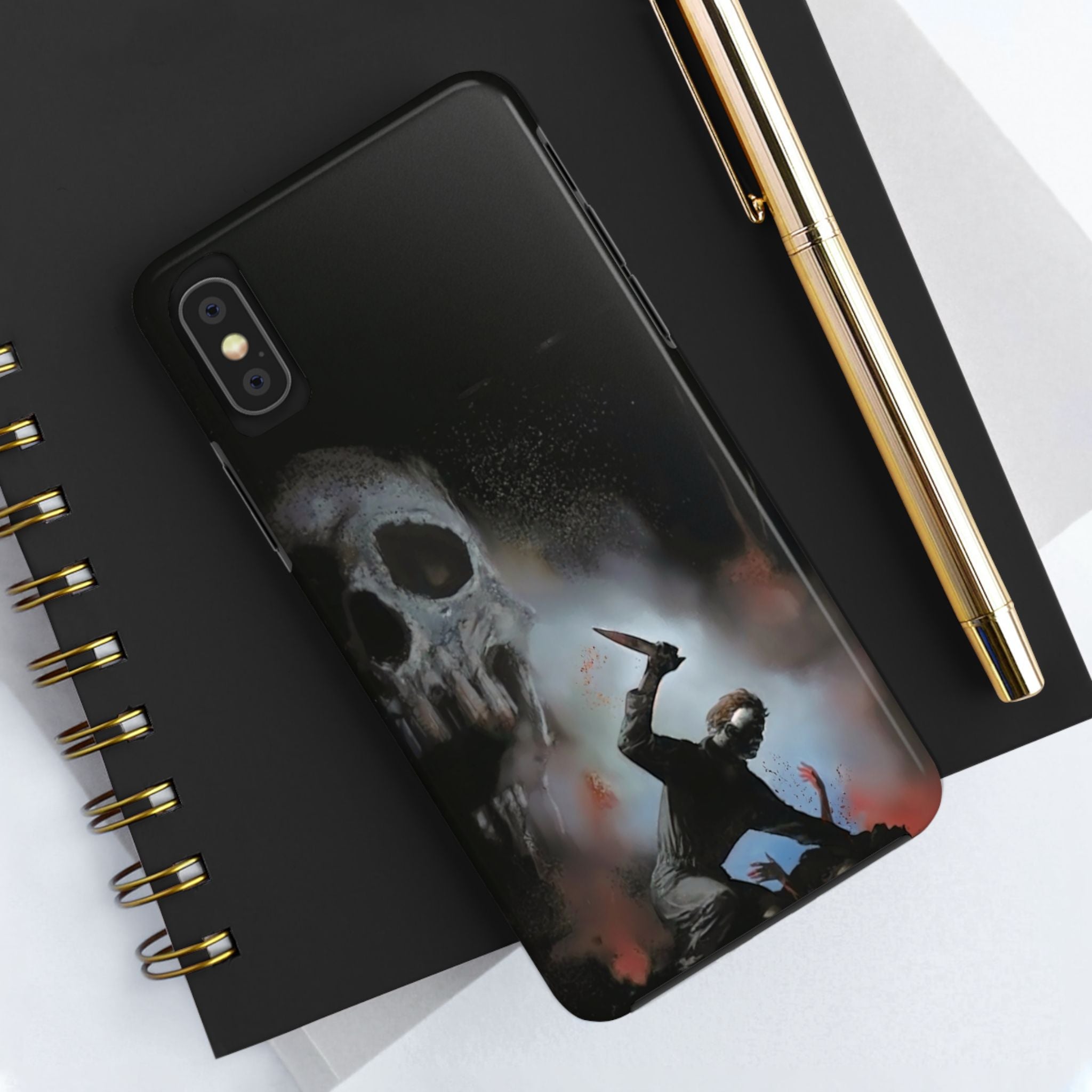 Gritty Horror Phone Cases for Fans, Tough Phone Cover, Unique Gift, Scary Design, Halloween Accessory, Movie Memorabilia
