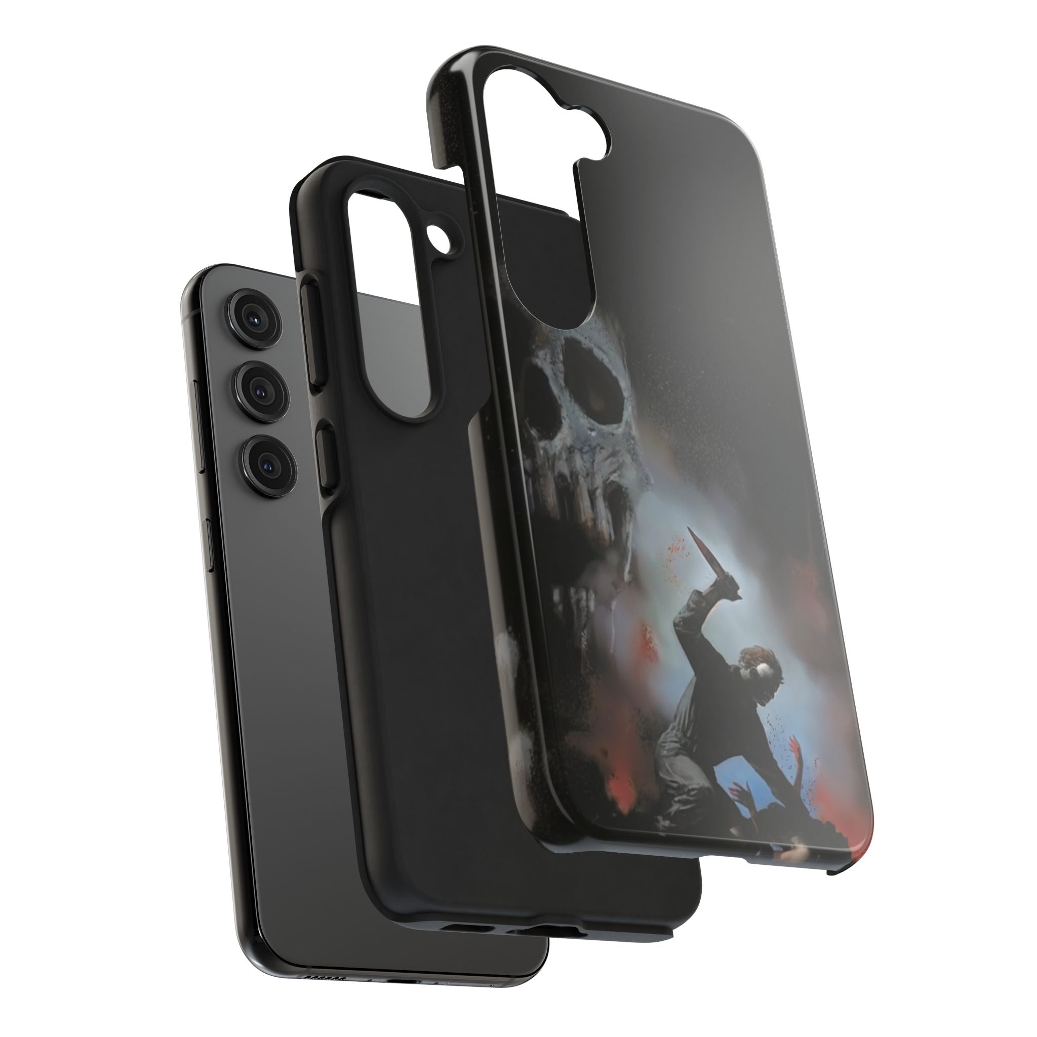 Gritty Horror Phone Cases for Fans, Tough Phone Cover, Unique Gift, Scary Design, Halloween Accessory, Movie Memorabilia