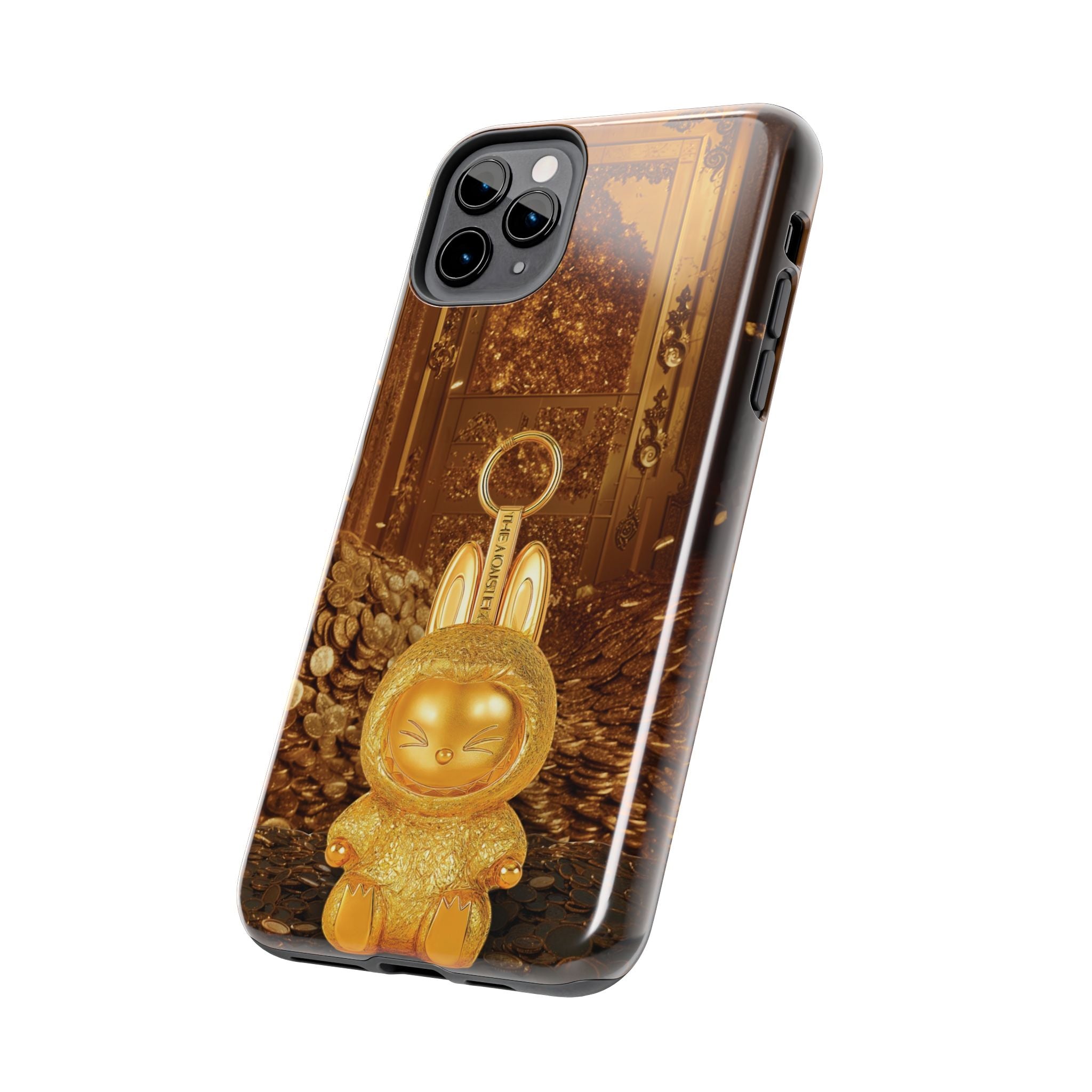 Luxurious Rabbit Phone Case, Golden Bunny Phone Cover, Tough Phone Cases, Cute Rabbit Holder, Unique Gift Idea, Stylish Mobile Protector