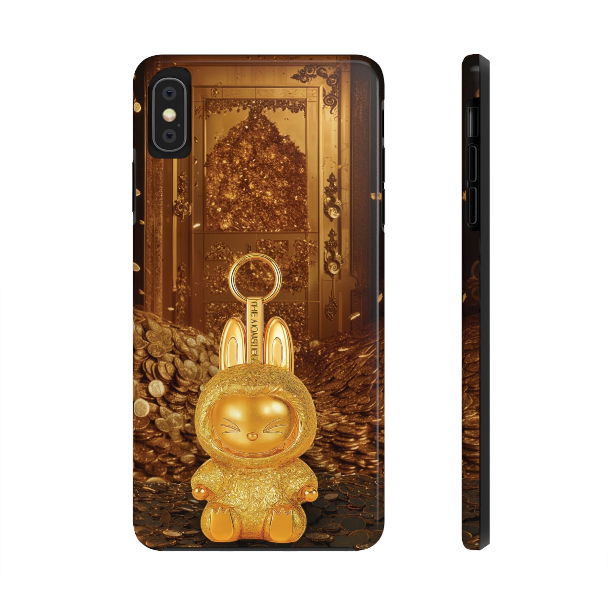 Luxurious Rabbit Phone Case, Golden Bunny Phone Cover, Tough Phone Cases, Cute Rabbit Holder, Unique Gift Idea, Stylish Mobile Protector