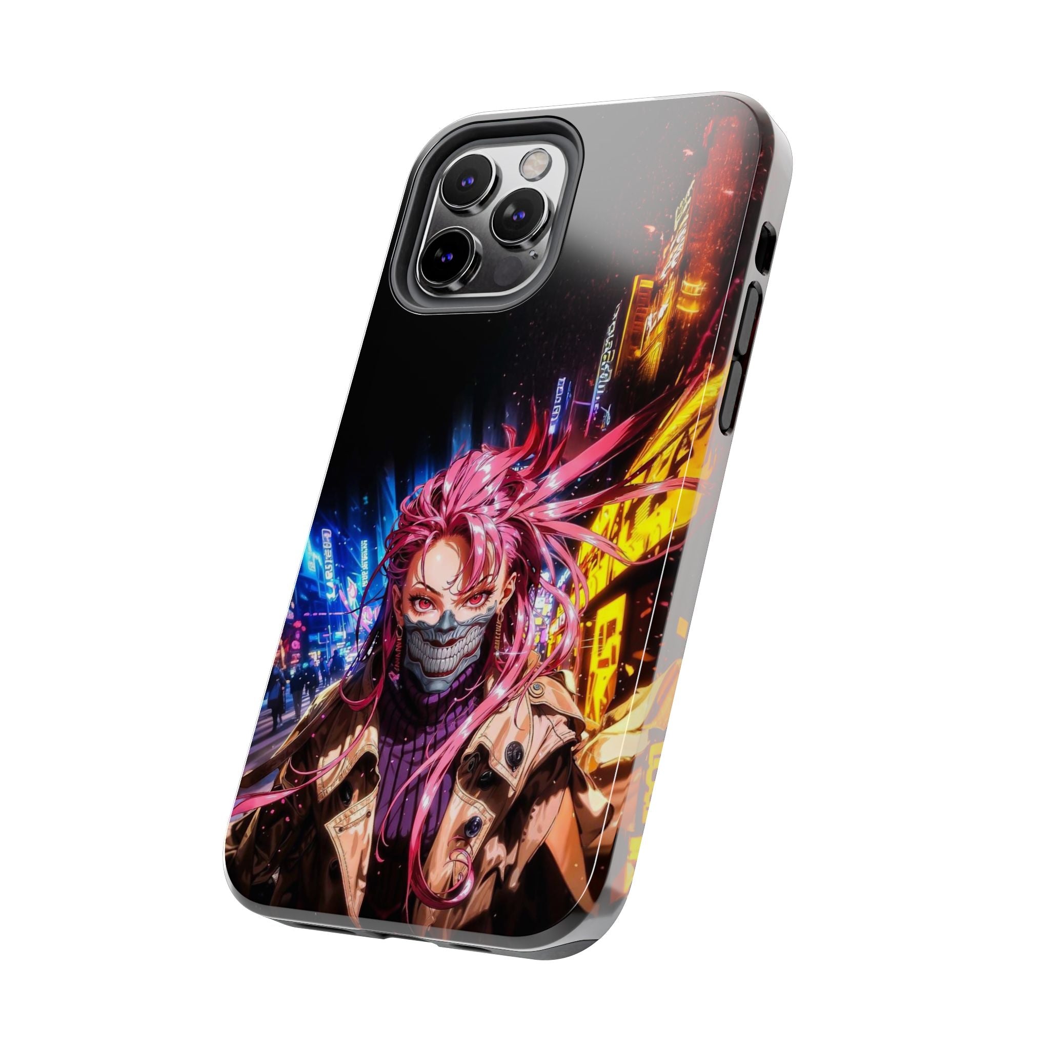 Vibrant Art Phone Case, Tough Phone Cases, Anime Phone Cover, Stylish Phone Protector, Unique Gift for Gamers, Colorful Accessory