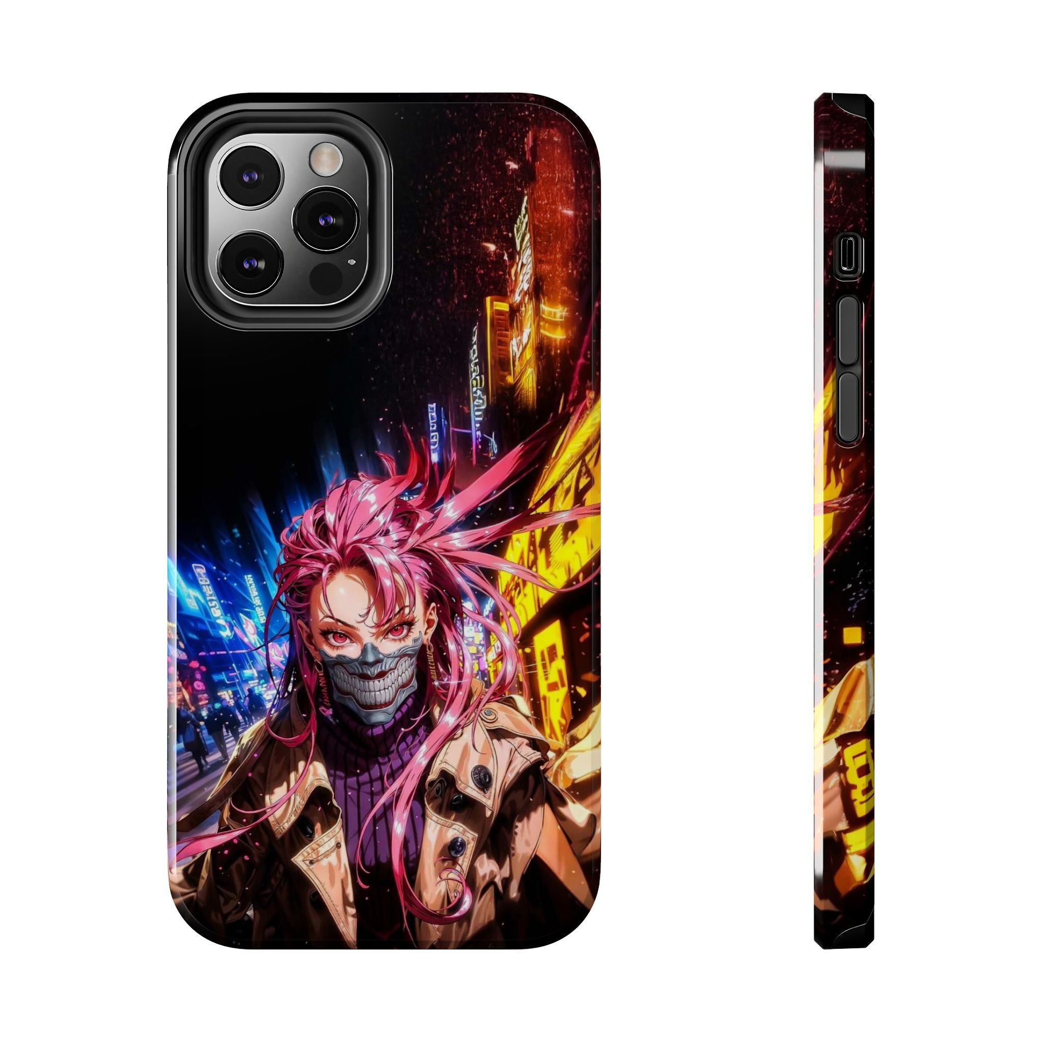 Vibrant Art Phone Case, Tough Phone Cases, Anime Phone Cover, Stylish Phone Protector, Unique Gift for Gamers, Colorful Accessory