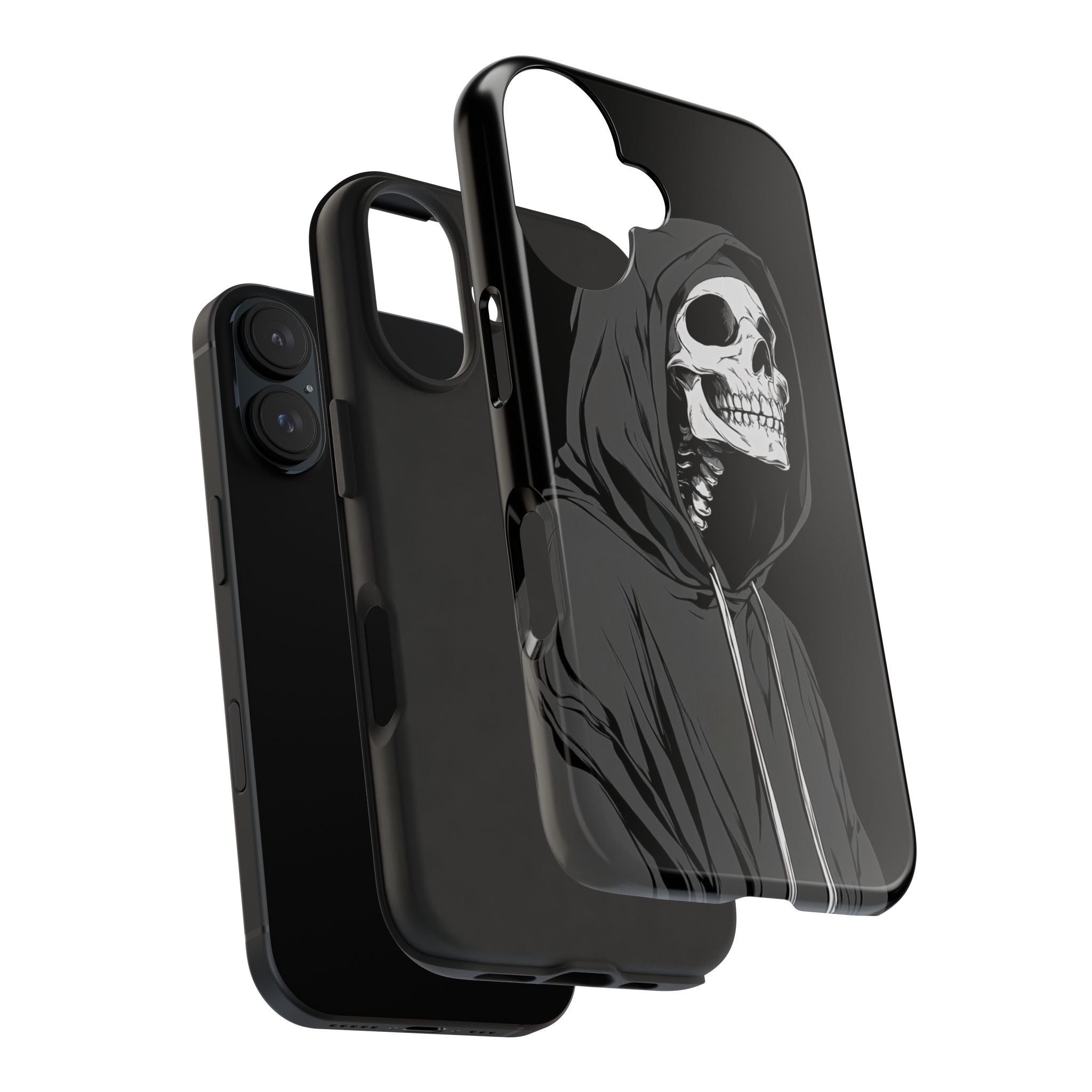 Edgy Skull Phone Cases, Protective Phone Cover, Goth Aesthetic, Halloween Decor, Unique Gift