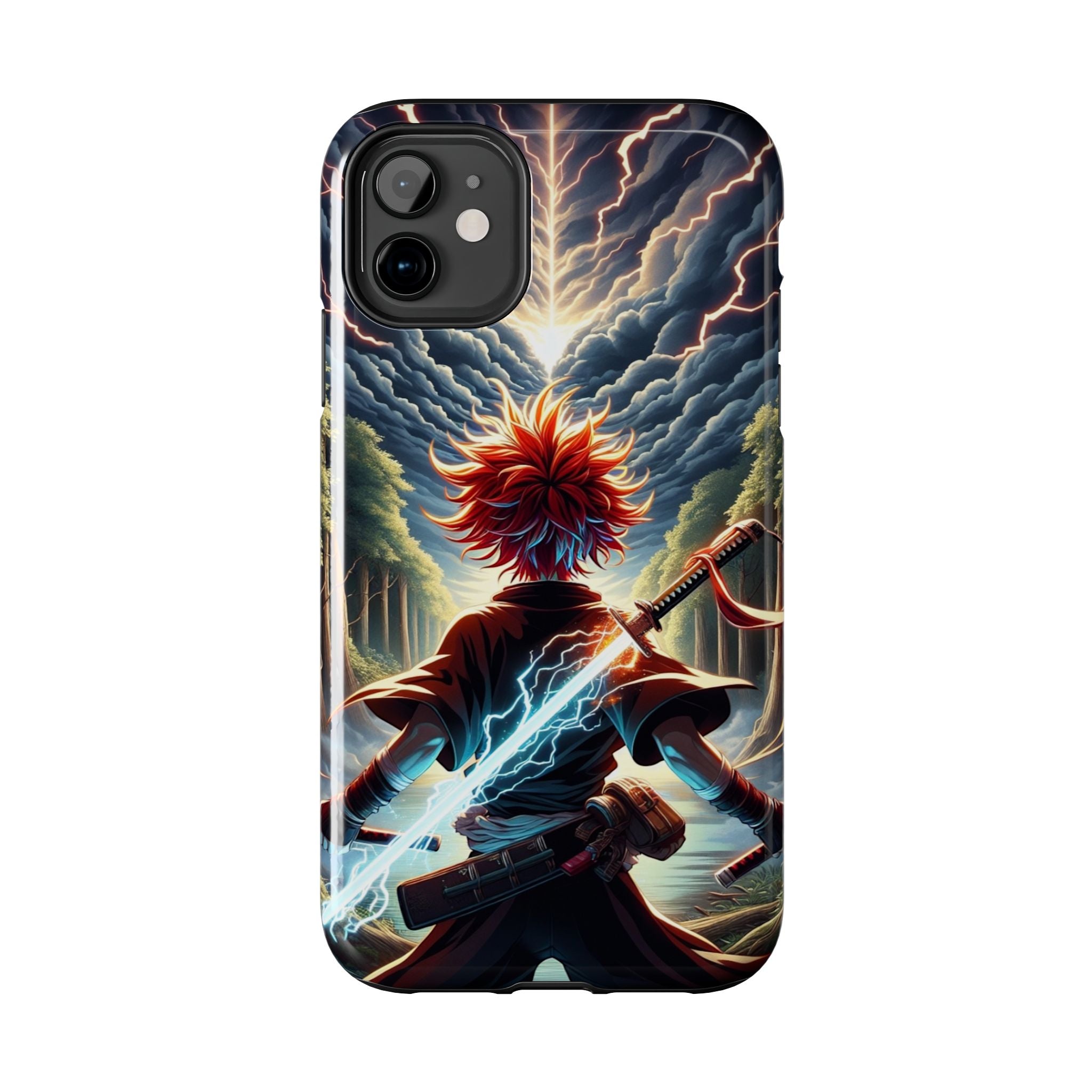 Epic Adventure Tough Phone Cases, Anime, Lightning Design, Durable Cover, Gift for Gamers, Festival Essential
