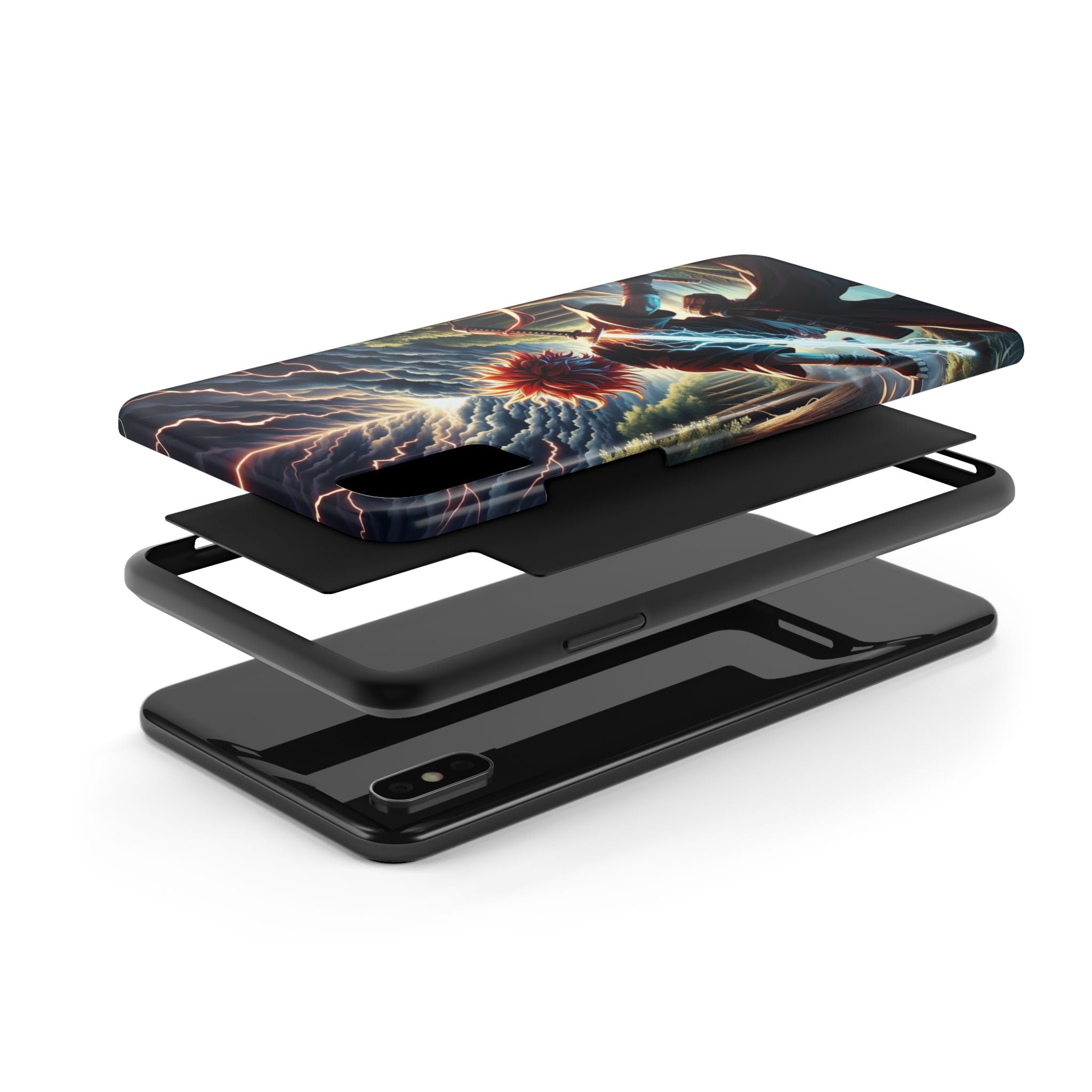 Epic Adventure Tough Phone Cases, Anime, Lightning Design, Durable Cover, Gift for Gamers, Festival Essential