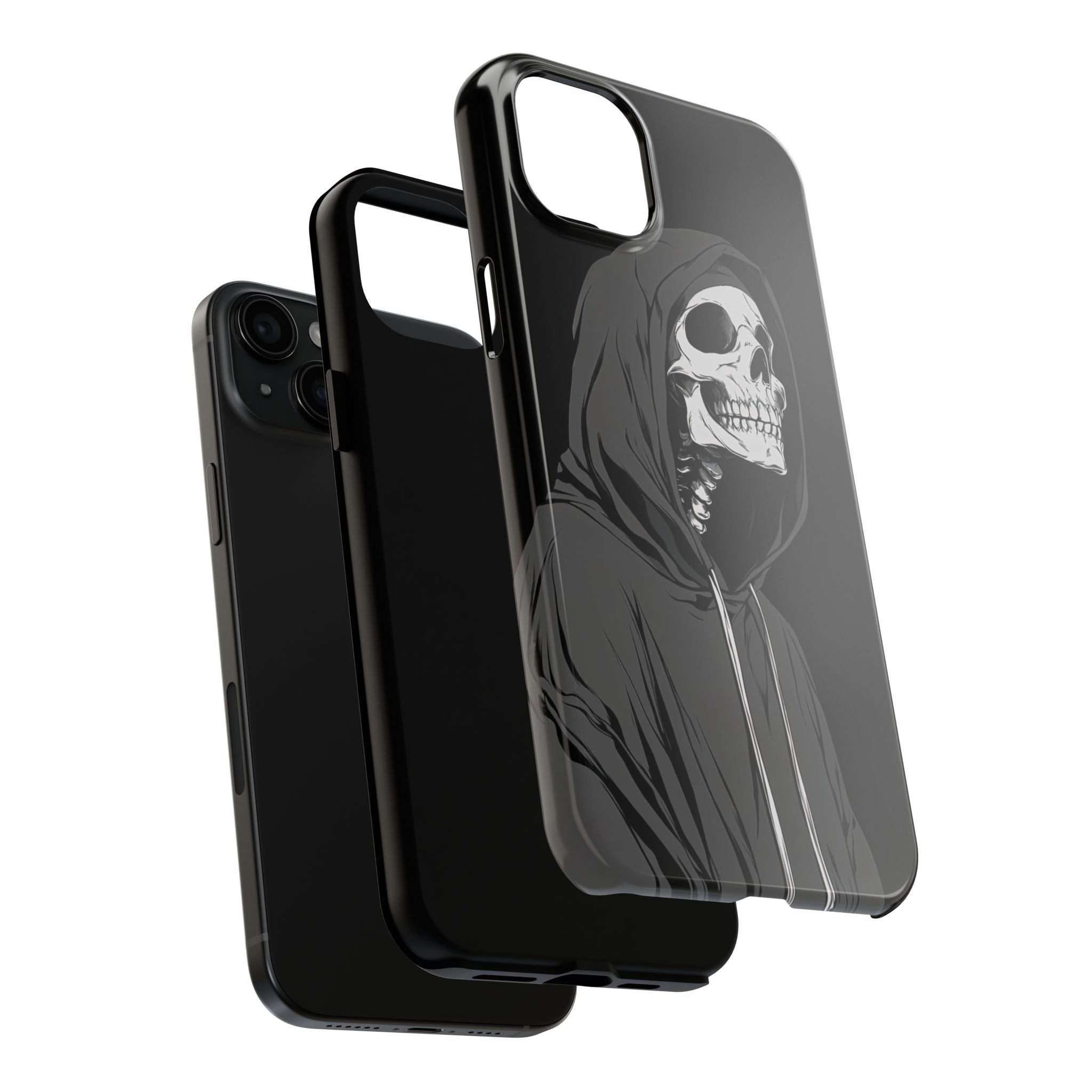 Edgy Skull Phone Cases, Protective Phone Cover, Goth Aesthetic, Halloween Decor, Unique Gift