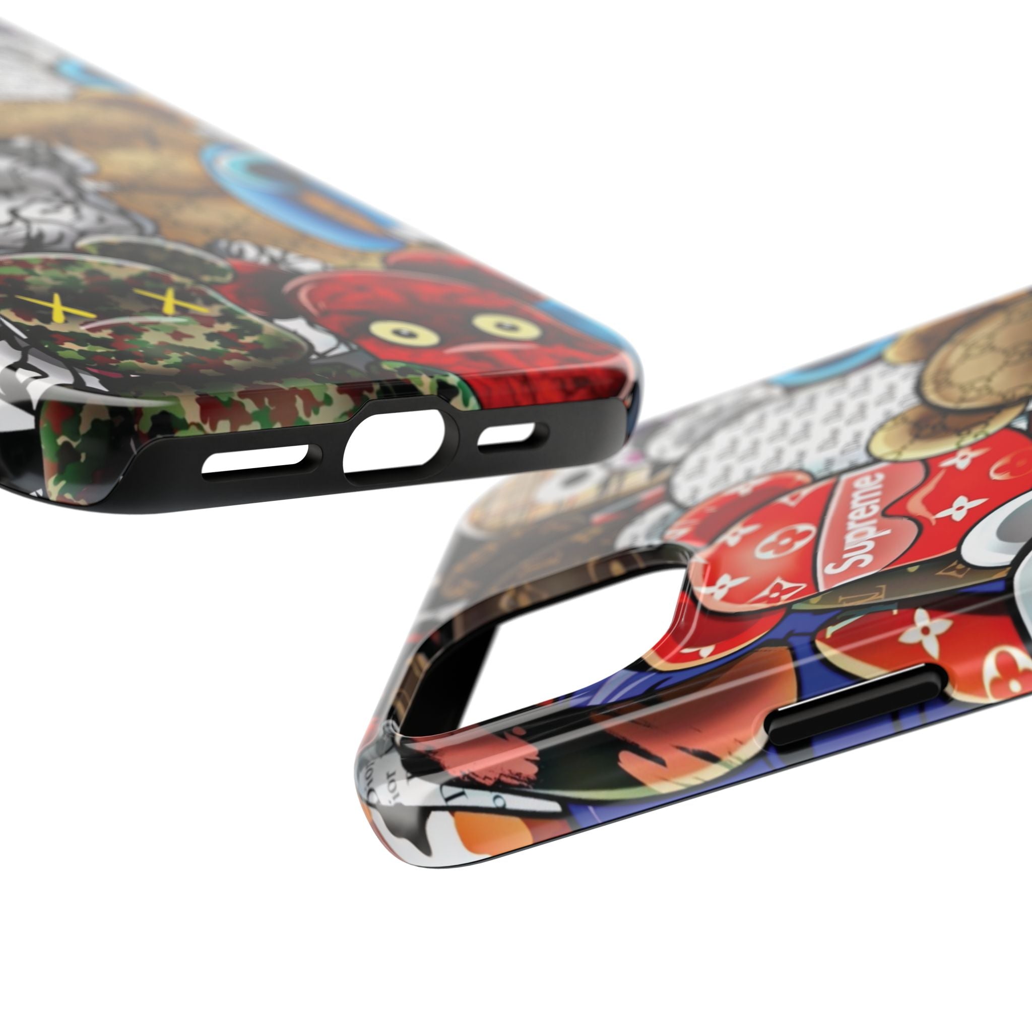 Trendy Bear Phone Case: Stylish Tough Protector for Streetwear Lovers, Gift for Teens, Unique Accessories for Holiday Celebrations