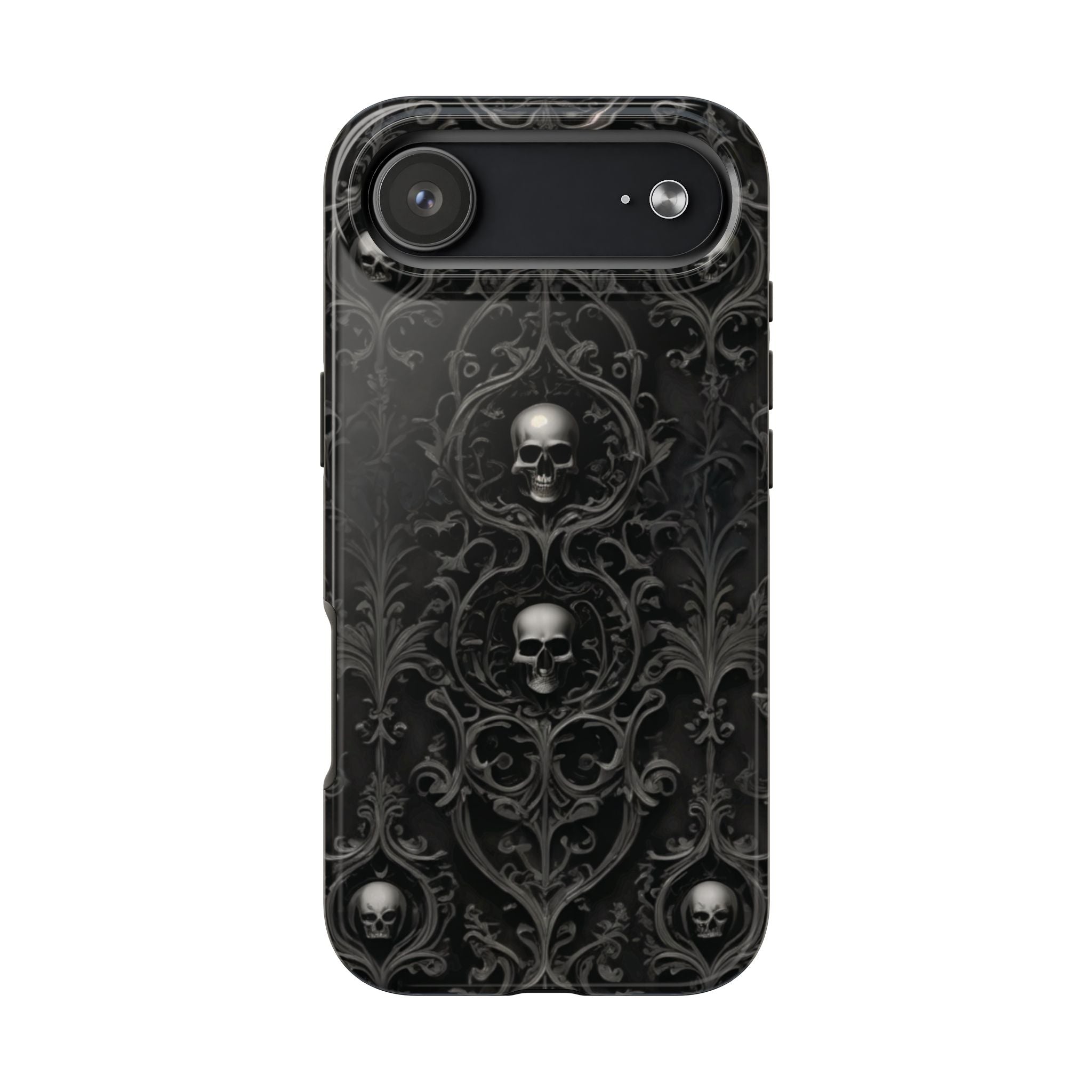 Gothic Skull Phone Cases - Tough Protection, Unique Gift for Halloween, Dark Aesthetic Accessory for Men and Women, Trendy Phone Cover