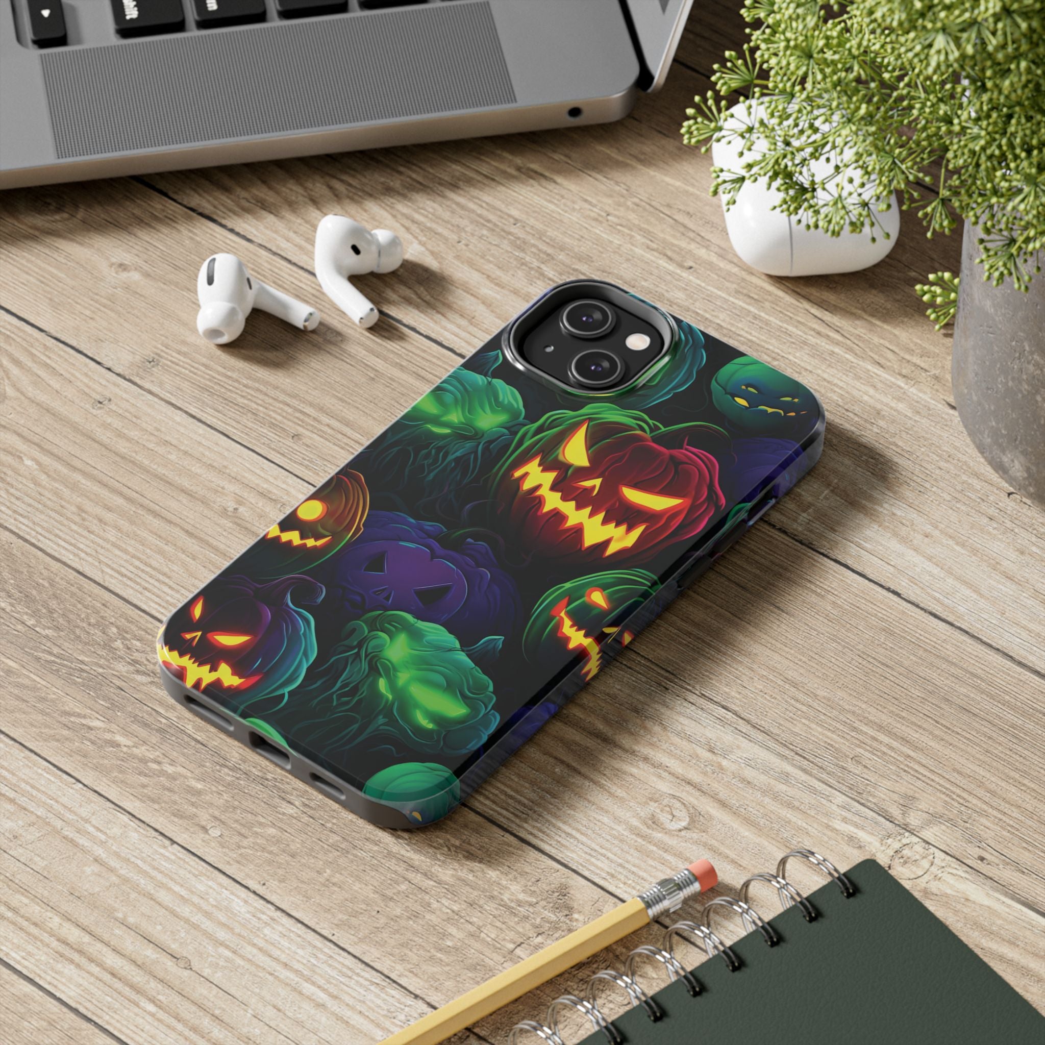 Halloween Pumpkin Phone Case, Spooky Fall Accessory, Tough Phone Cover, Halloween Gift, Pumpkin Decor