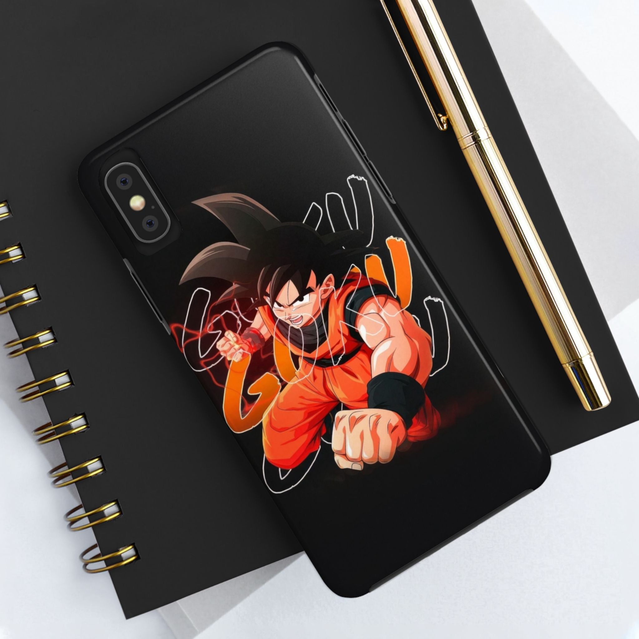 Anime Tough Phone Cases, Goku Strength Case, Durable Phone Cover, Gaming Phone Accessory, Cartoon Phone Case, Gift for Fans
