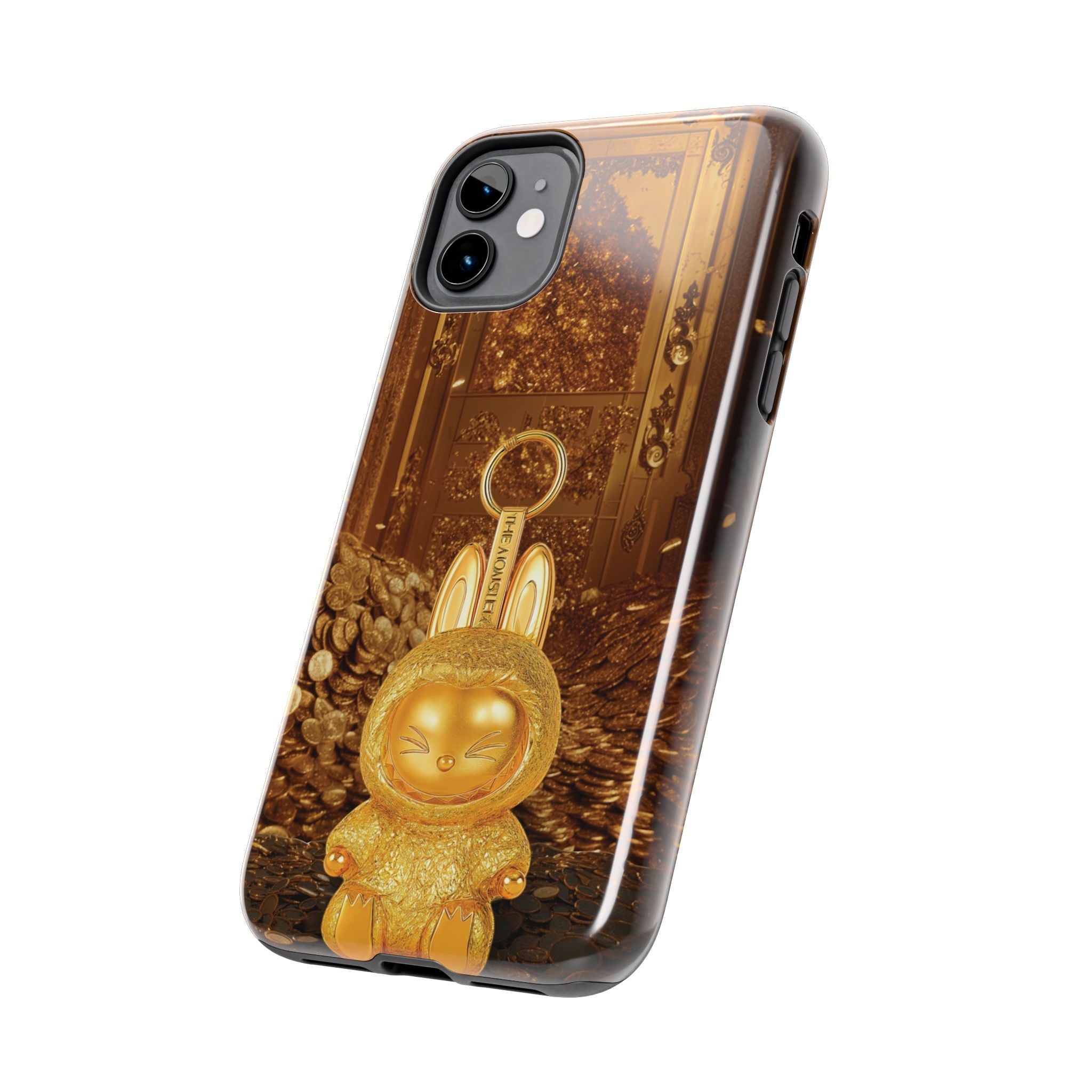 Luxurious Rabbit Phone Case, Golden Bunny Phone Cover, Tough Phone Cases, Cute Rabbit Holder, Unique Gift Idea, Stylish Mobile Protector