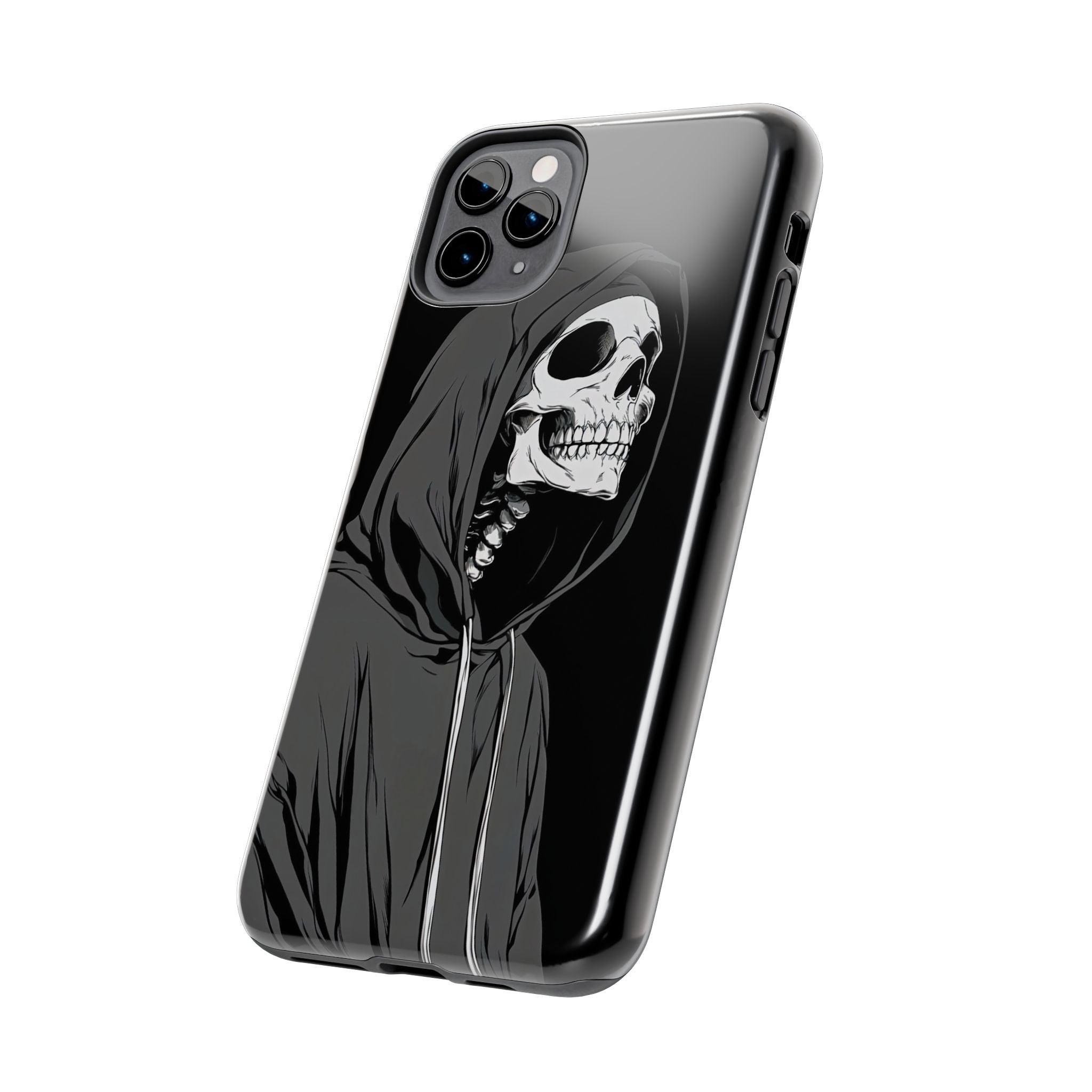 Edgy Skull Phone Cases, Protective Phone Cover, Goth Aesthetic, Halloween Decor, Unique Gift