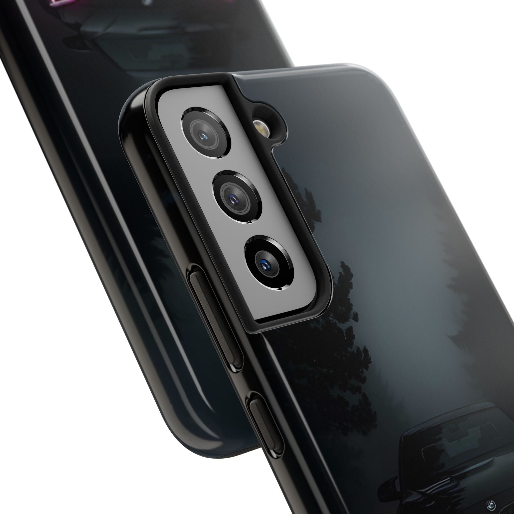 Tough Phone Case with Neon Car Design, Durable Smartphone Cover, Gift for Car Enthusiasts, Unique Accessory for Him, Perfect for Birthdays