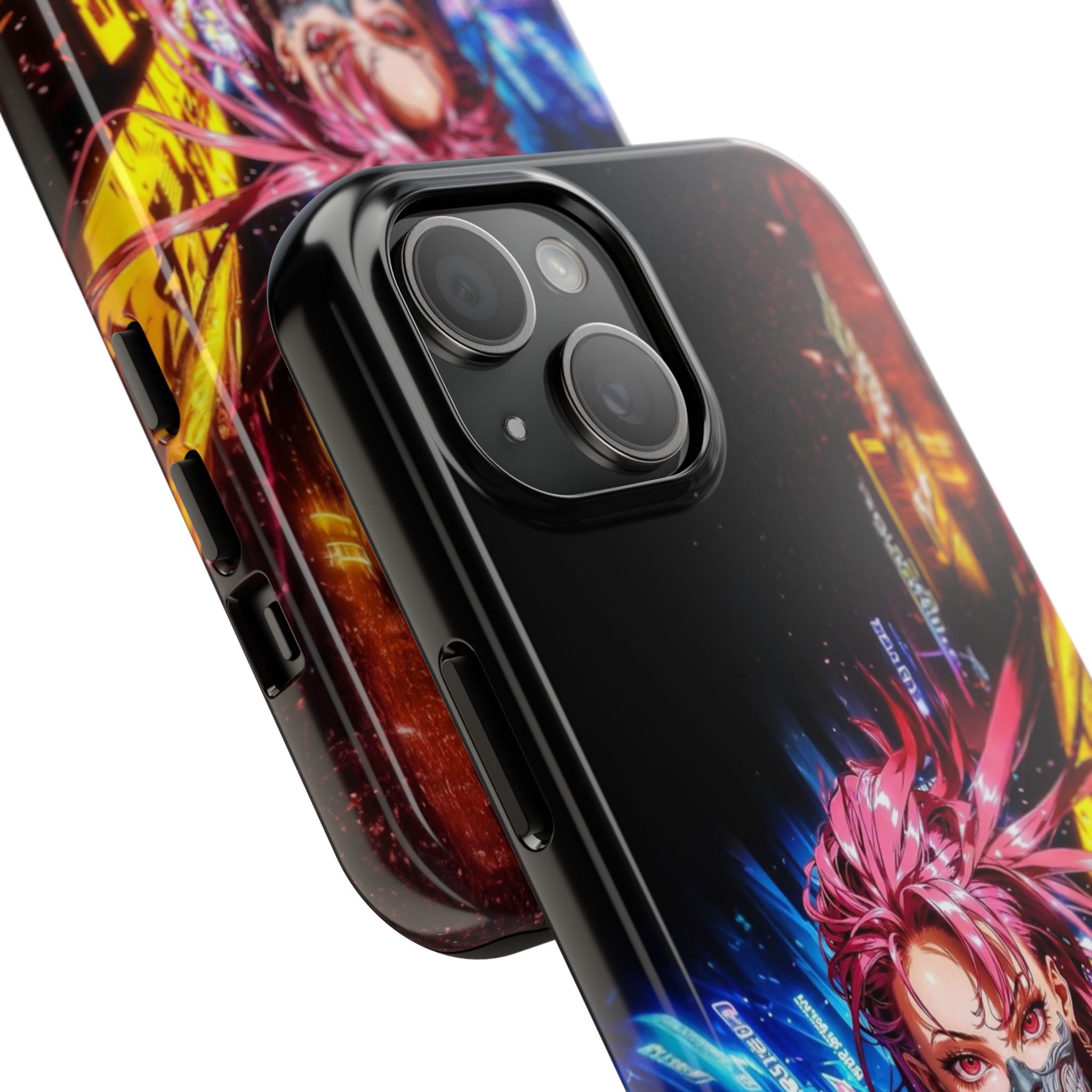 Vibrant Art Phone Case, Tough Phone Cases, Anime Phone Cover, Stylish Phone Protector, Unique Gift for Gamers, Colorful Accessory