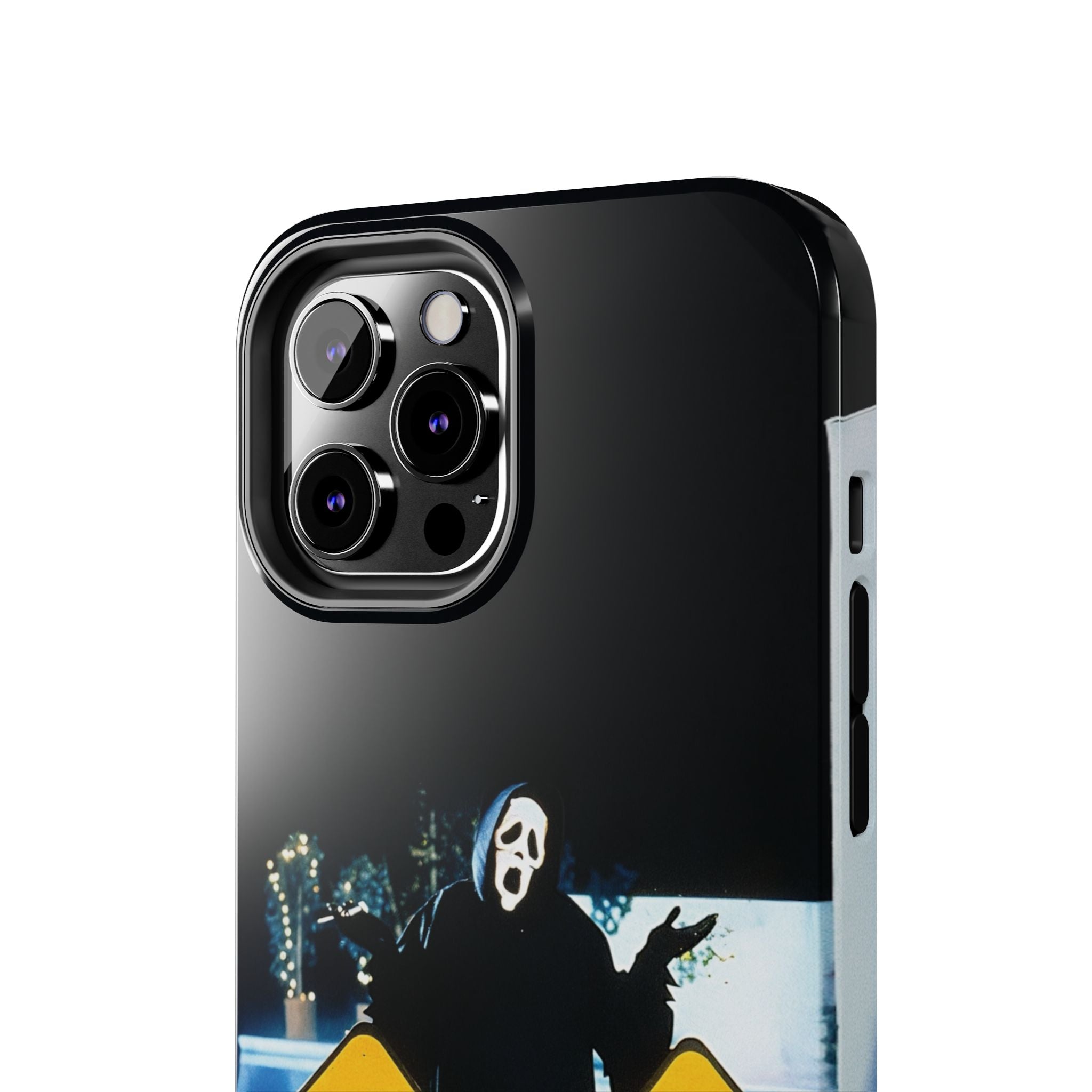 Spooky Phone Cases with Safety and Death Design, Halloween Gift, Horror Movie Merch, Unique Phone Accessories, Fun and Functional