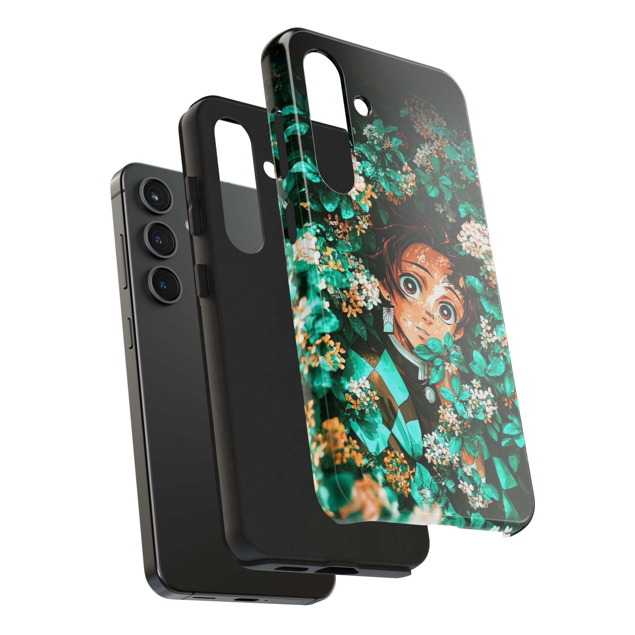 Floral Fantasy Tough Phone Cases | Trendy Phone Cover | Unique Gift for Nature Lovers | Durable Protection | Anime-Inspired Design