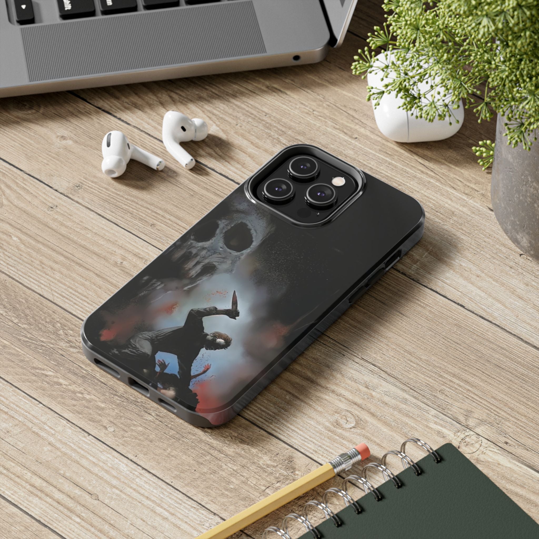 Gritty Horror Phone Cases for Fans, Tough Phone Cover, Unique Gift, Scary Design, Halloween Accessory, Movie Memorabilia