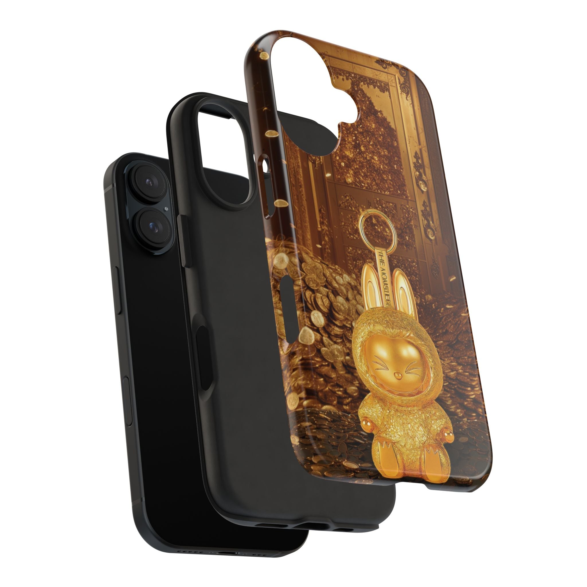 Luxurious Rabbit Phone Case, Golden Bunny Phone Cover, Tough Phone Cases, Cute Rabbit Holder, Unique Gift Idea, Stylish Mobile Protector