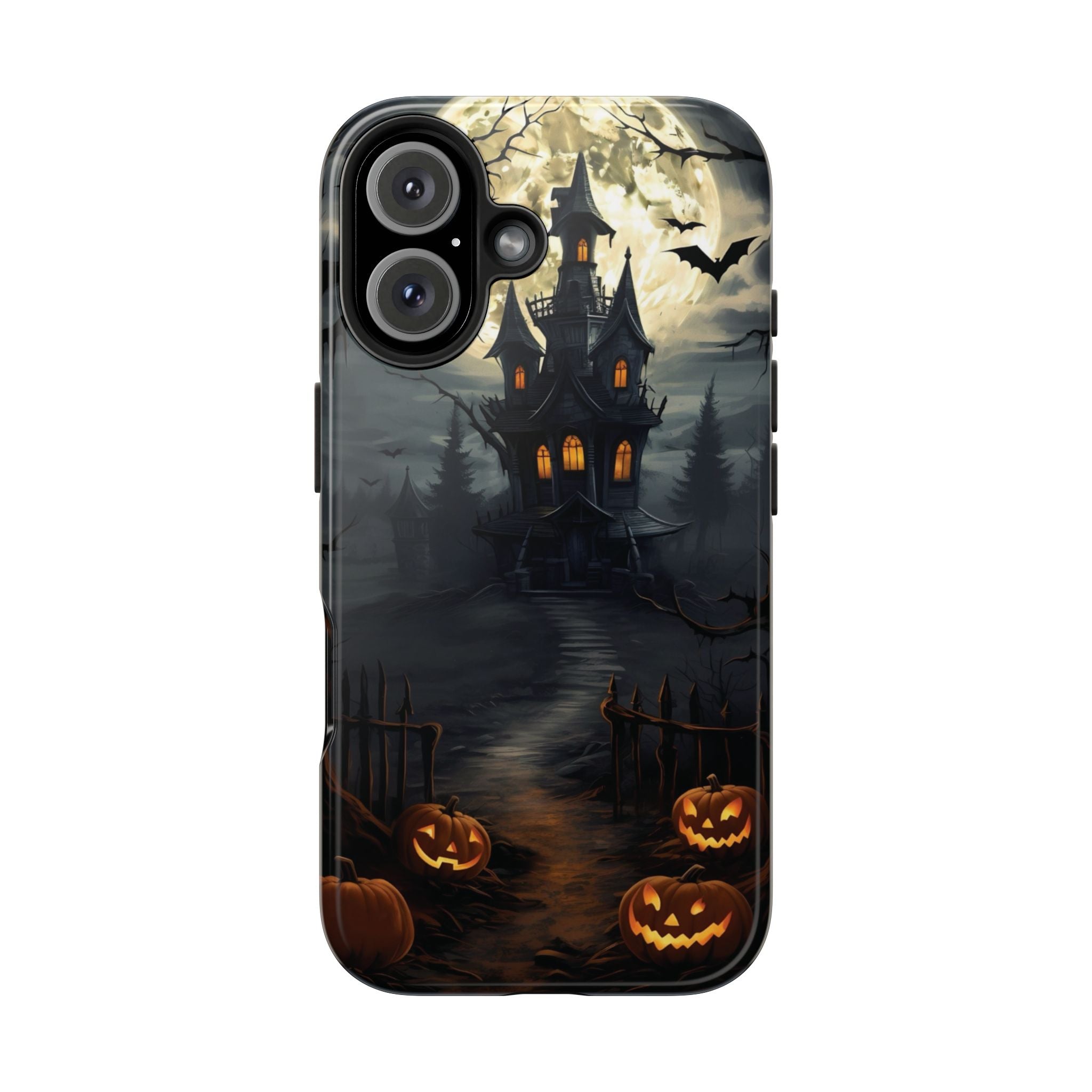 Halloween Haunted House Phone Cases, Tough Cases for Spooky Vibes, Gifts for Halloween Lovers, Ghostly Decor, Fall Accessories