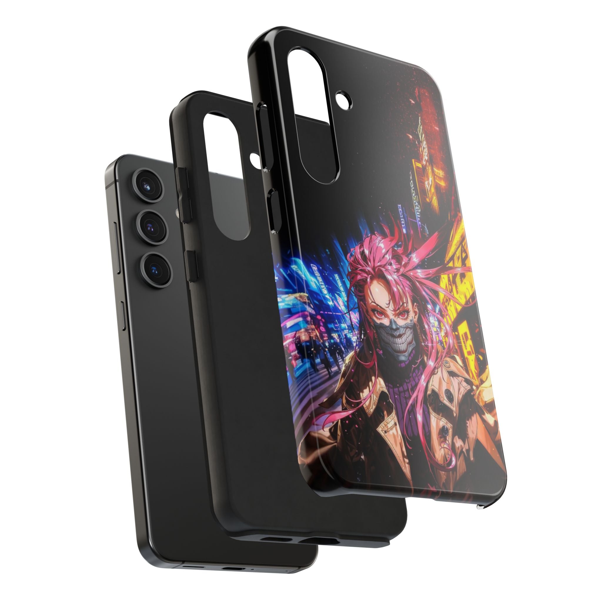Vibrant Art Phone Case, Tough Phone Cases, Anime Phone Cover, Stylish Phone Protector, Unique Gift for Gamers, Colorful Accessory