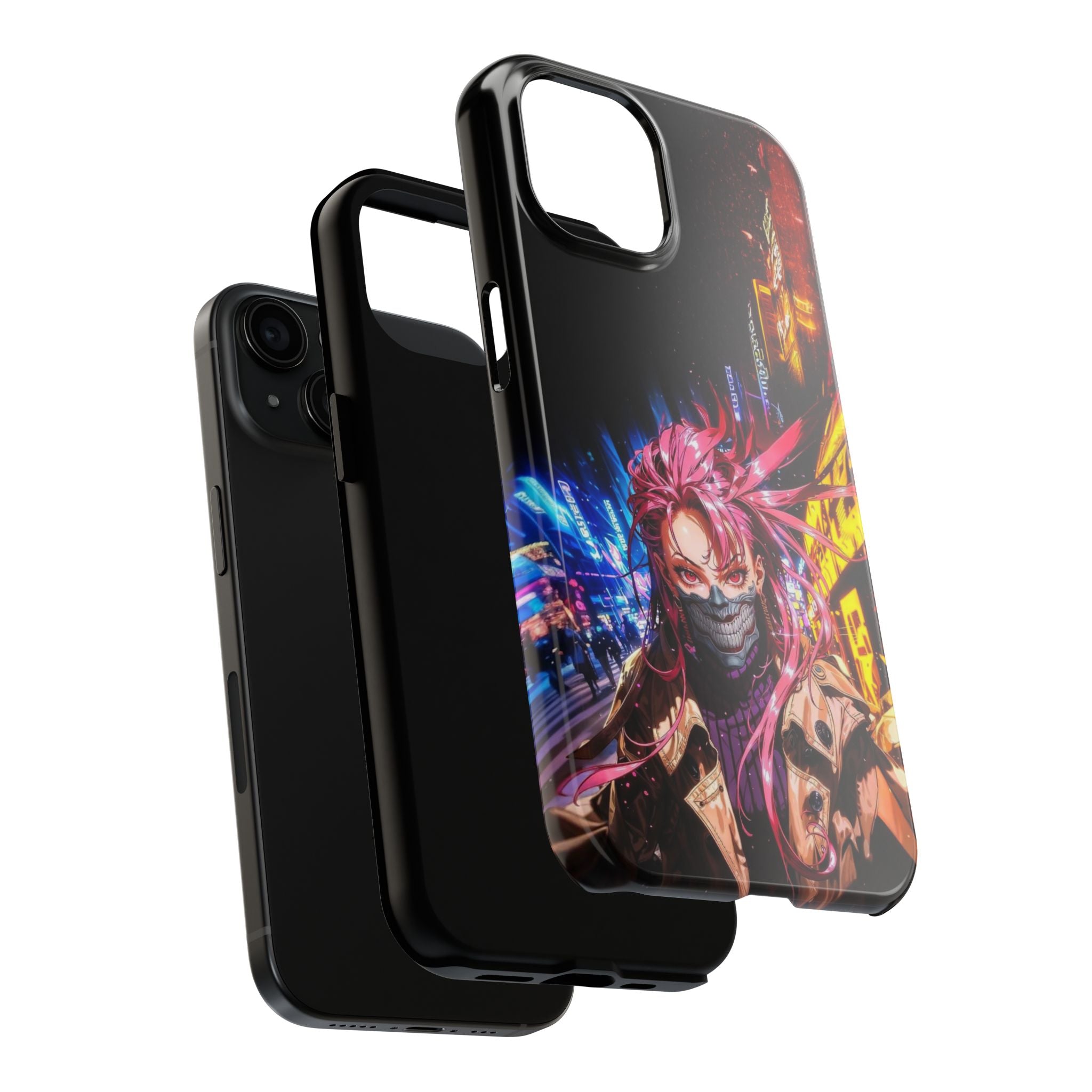 Vibrant Art Phone Case, Tough Phone Cases, Anime Phone Cover, Stylish Phone Protector, Unique Gift for Gamers, Colorful Accessory