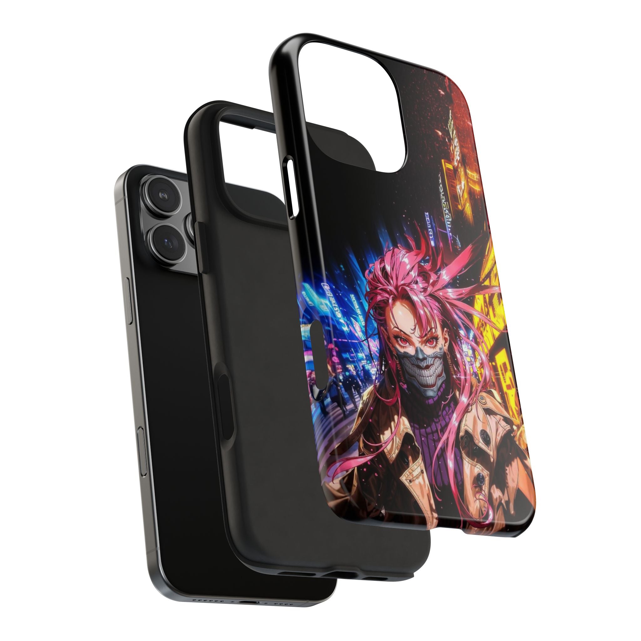 Vibrant Art Phone Case, Tough Phone Cases, Anime Phone Cover, Stylish Phone Protector, Unique Gift for Gamers, Colorful Accessory