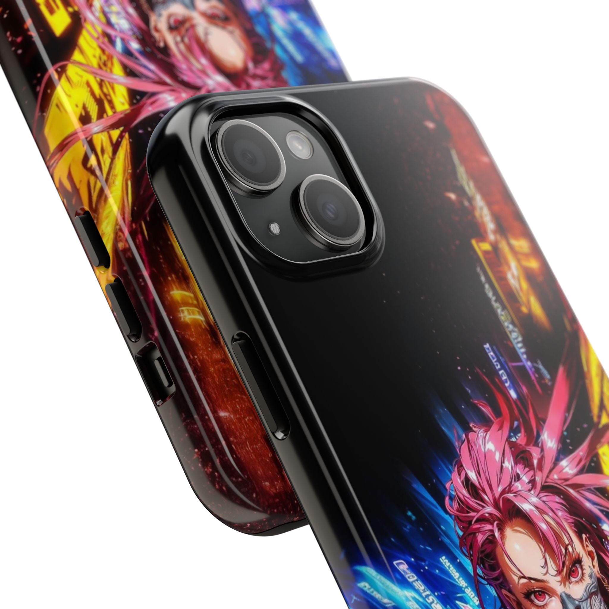 Vibrant Art Phone Case, Tough Phone Cases, Anime Phone Cover, Stylish Phone Protector, Unique Gift for Gamers, Colorful Accessory