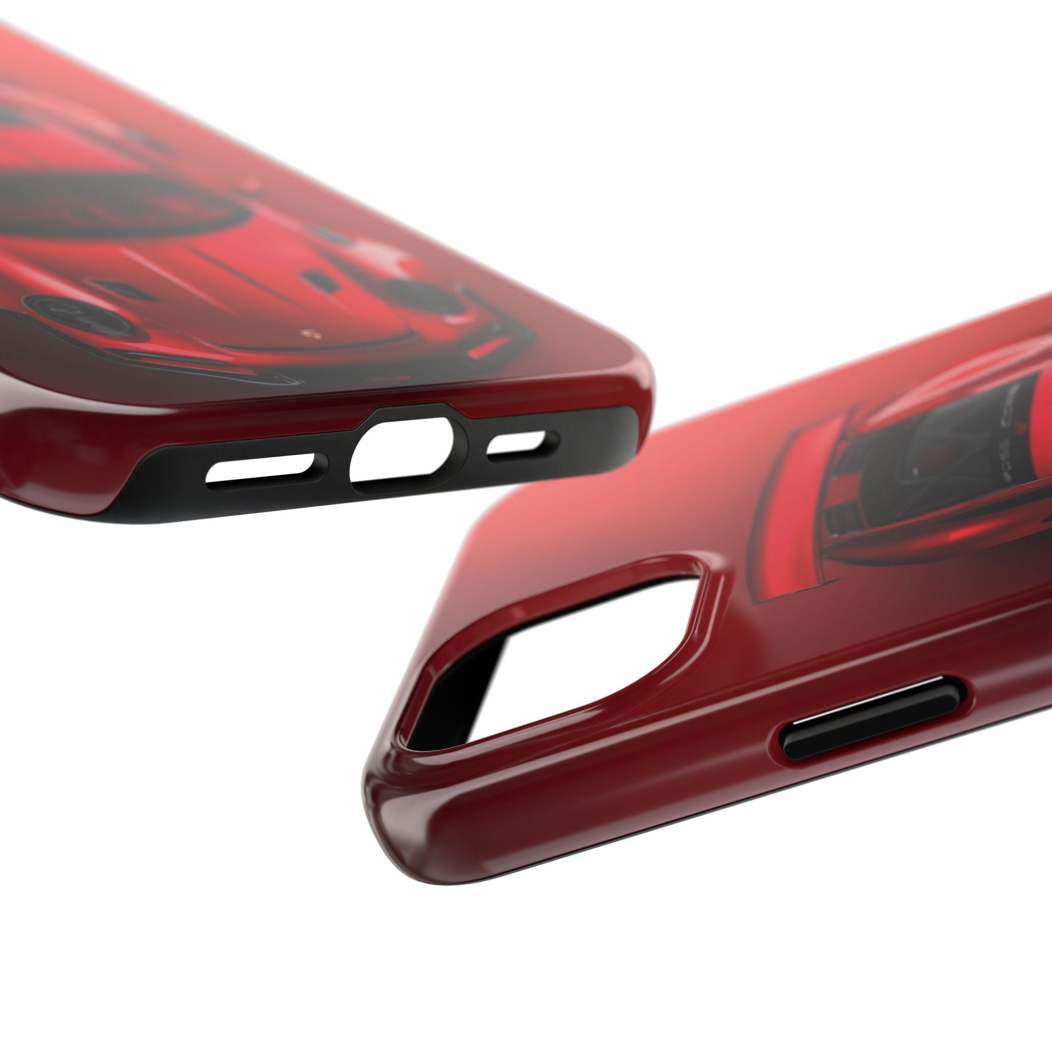 Sleek Sports Car Phone Cases for Automotive Enthusiasts, Durable Phone Covers, Car Lover Gifts, Stylish Tech Accessories, Red Racing Design