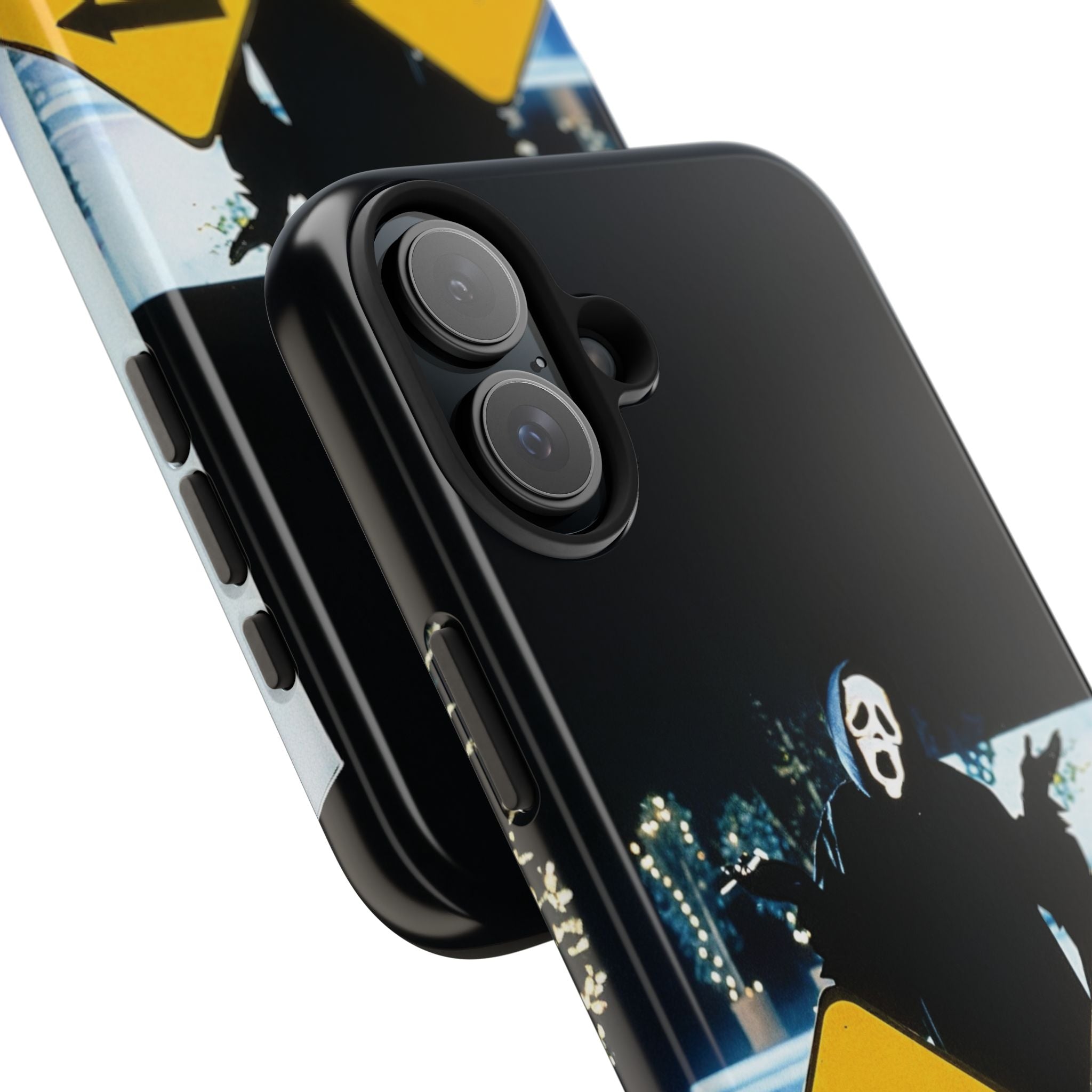 Spooky Phone Cases with Safety and Death Design, Halloween Gift, Horror Movie Merch, Unique Phone Accessories, Fun and Functional