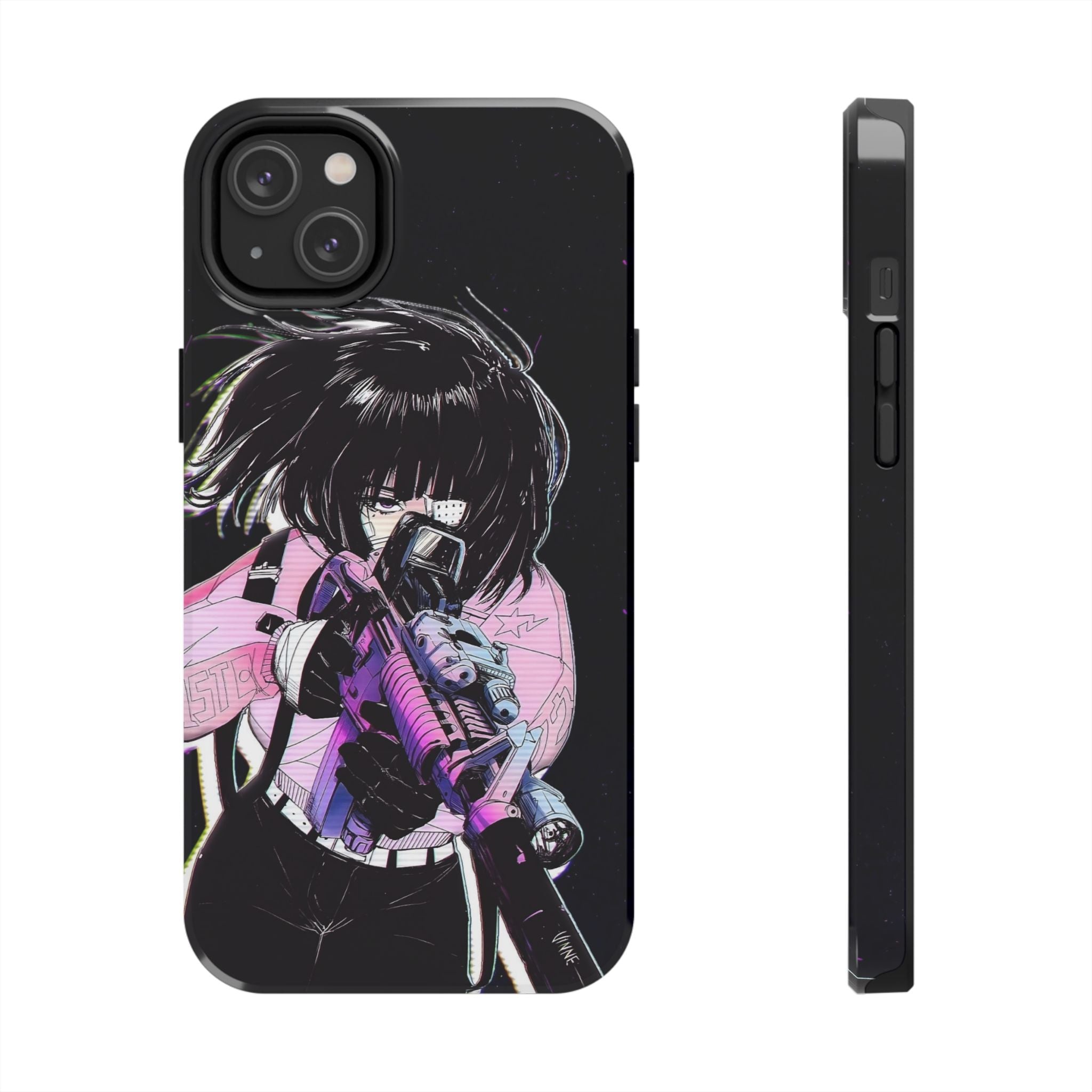 Anime-Style Tough Phone Cases with Edgy Designs, Perfect for Gamers, Cyberpunk Lovers, Gifts for Birthdays, Holidays, and Cosplay