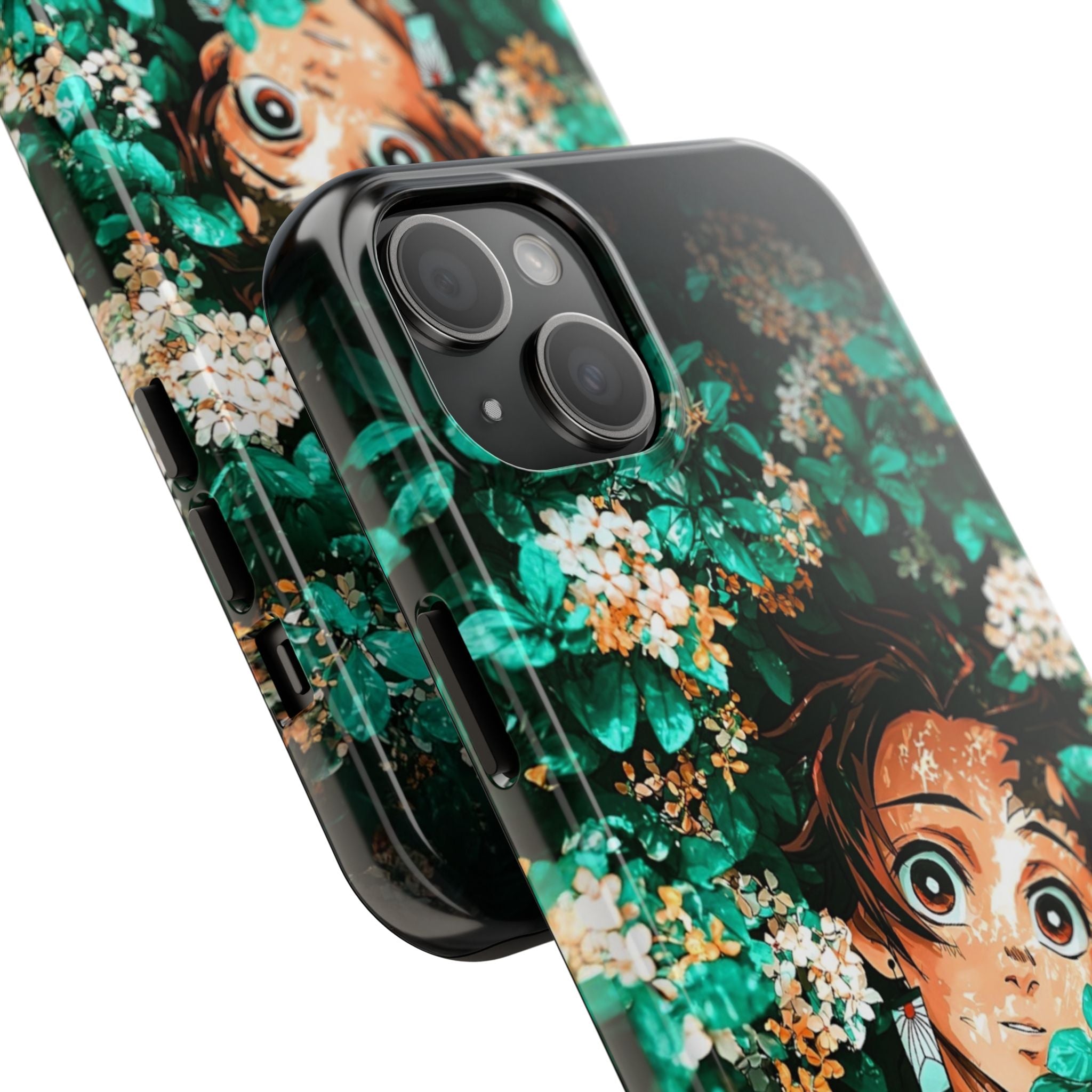 Floral Fantasy Tough Phone Cases | Trendy Phone Cover | Unique Gift for Nature Lovers | Durable Protection | Anime-Inspired Design