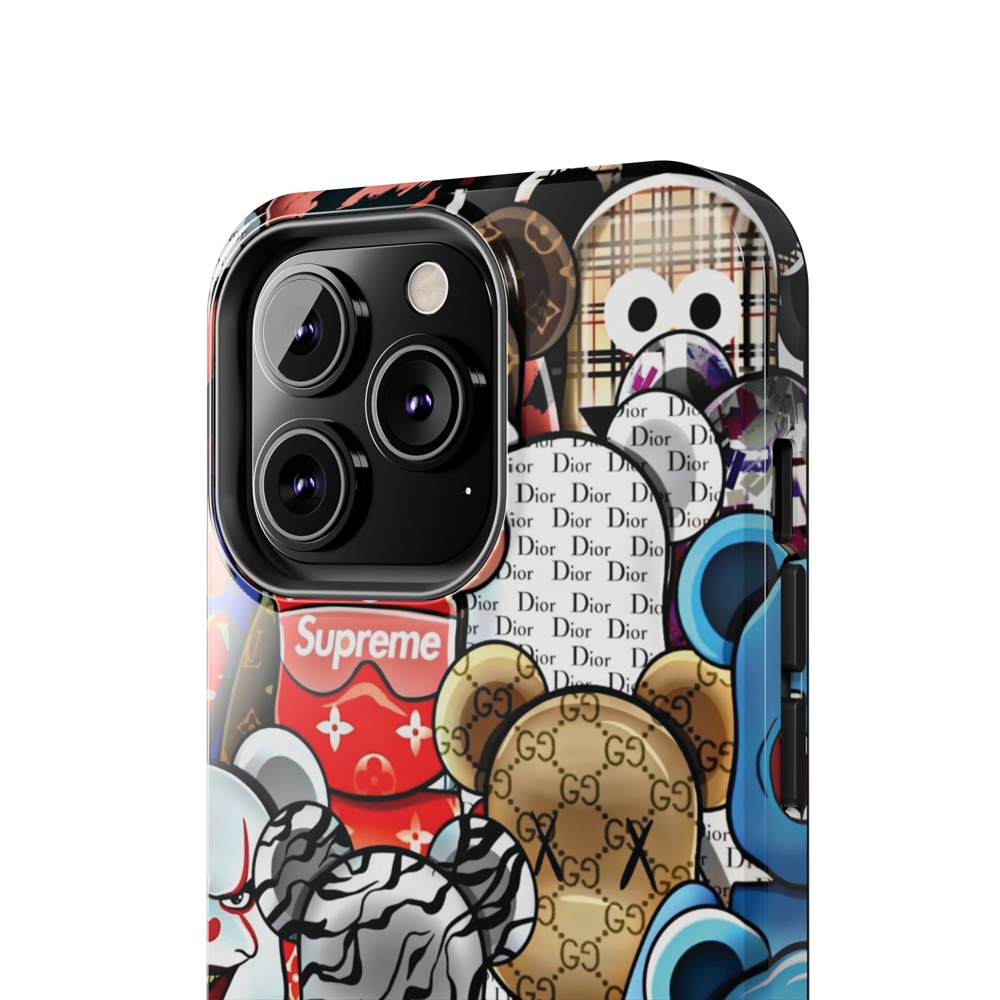 Trendy Bear Phone Case: Stylish Tough Protector for Streetwear Lovers, Gift for Teens, Unique Accessories for Holiday Celebrations