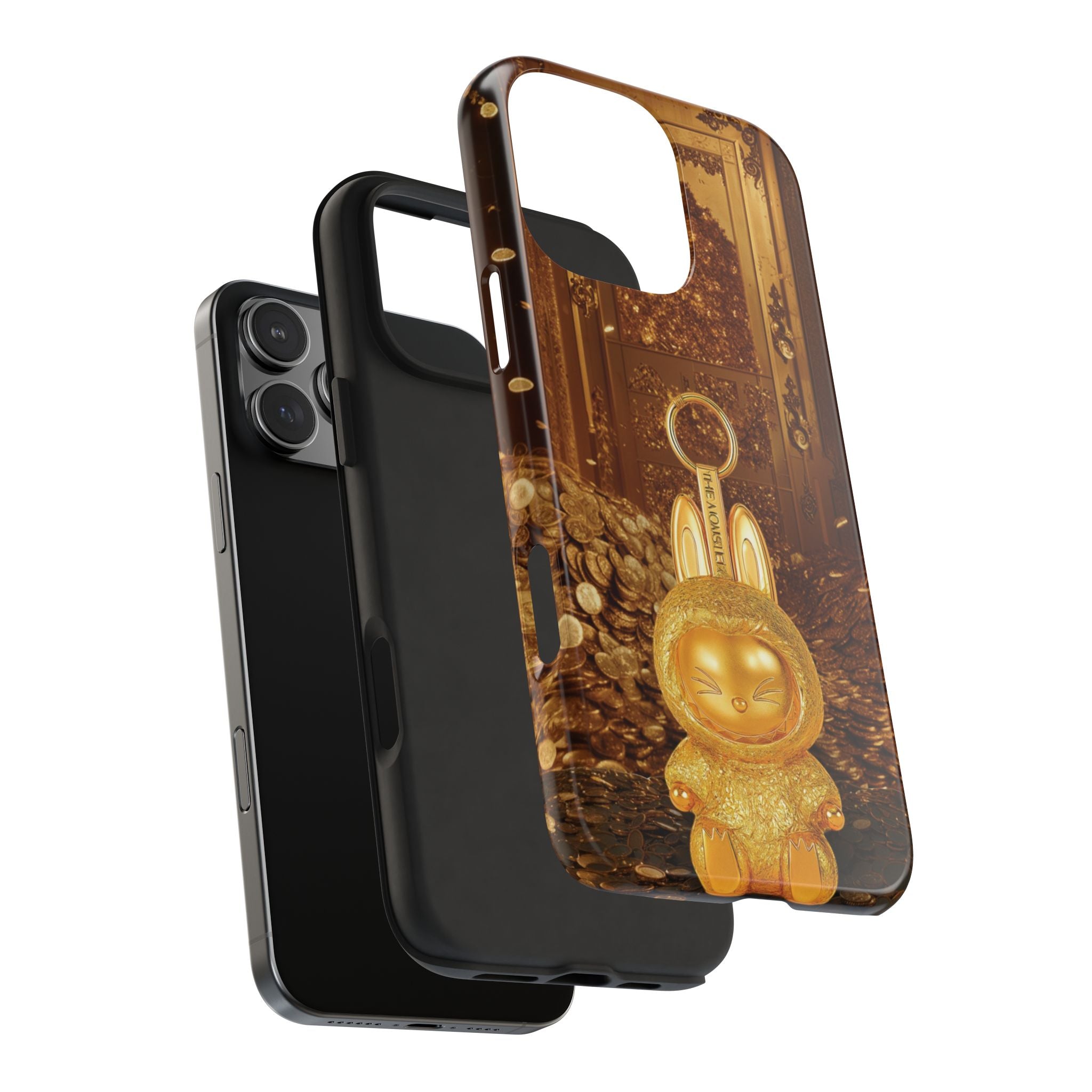 Luxurious Rabbit Phone Case, Golden Bunny Phone Cover, Tough Phone Cases, Cute Rabbit Holder, Unique Gift Idea, Stylish Mobile Protector