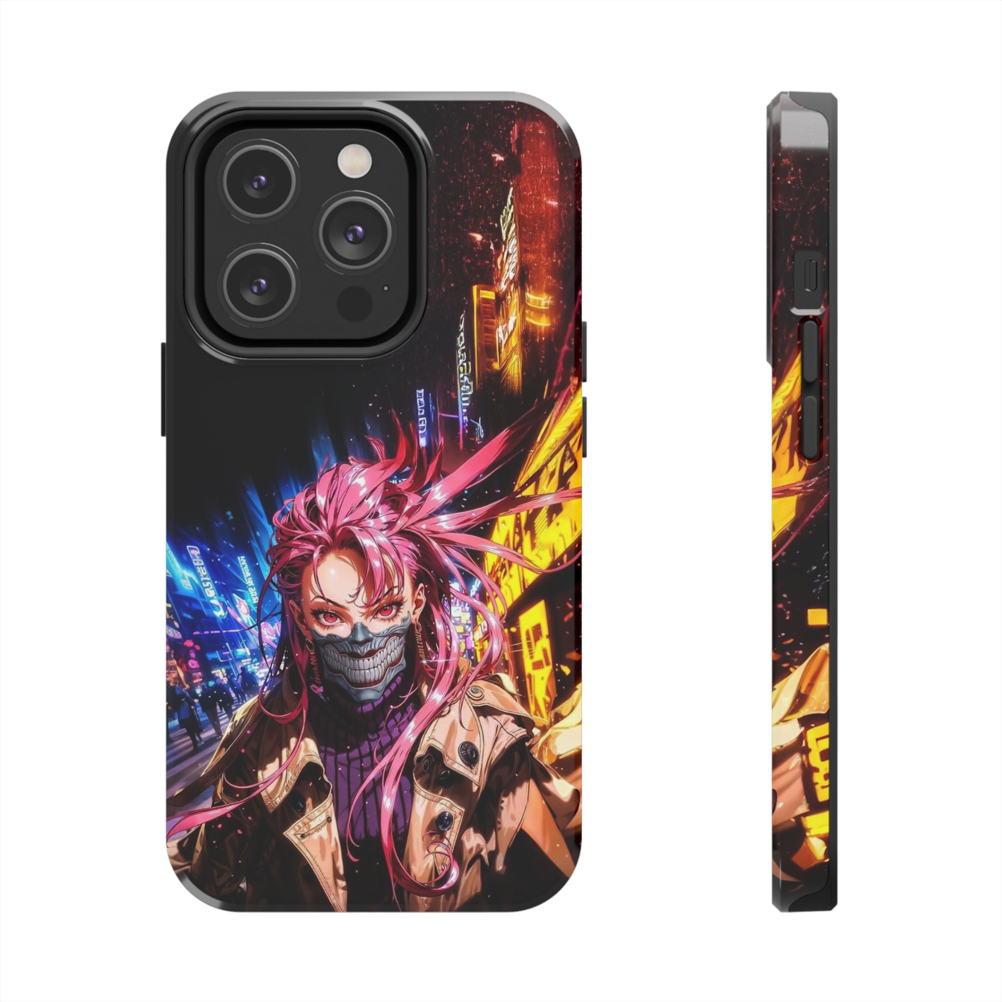 Vibrant Art Phone Case, Tough Phone Cases, Anime Phone Cover, Stylish Phone Protector, Unique Gift for Gamers, Colorful Accessory